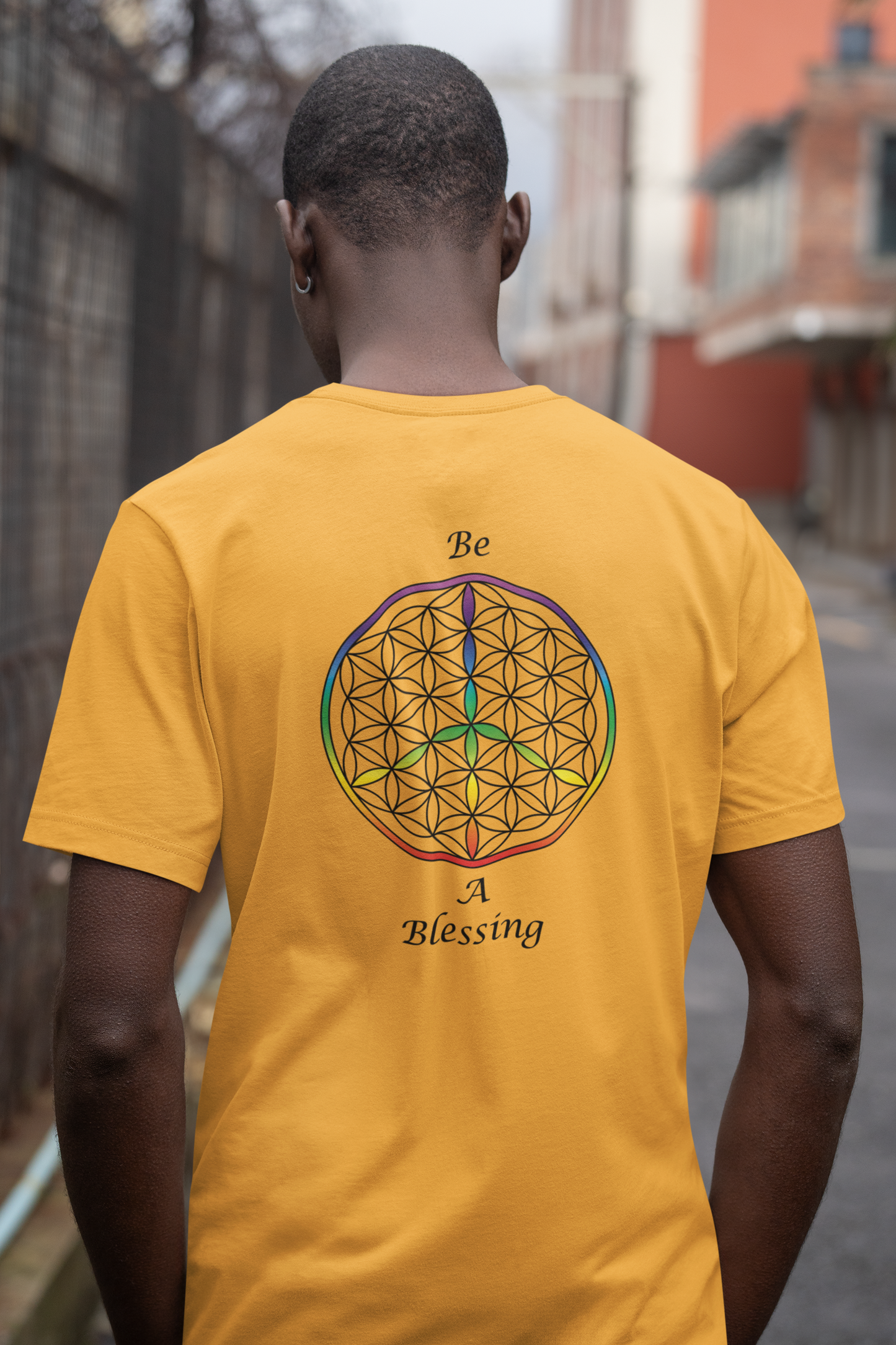 Be A Blessing Tee (back, black text)