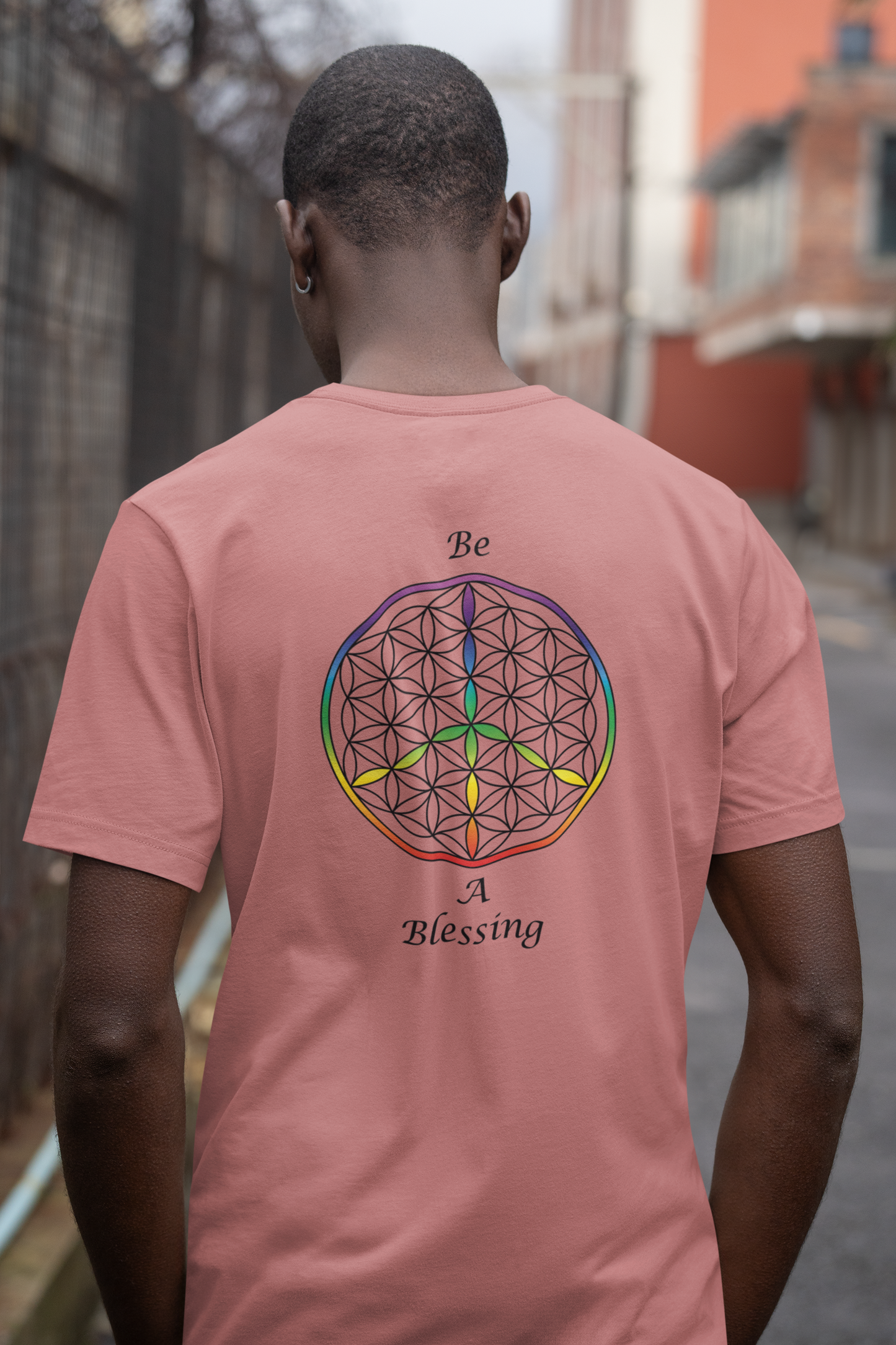Be A Blessing Tee (back, black text)