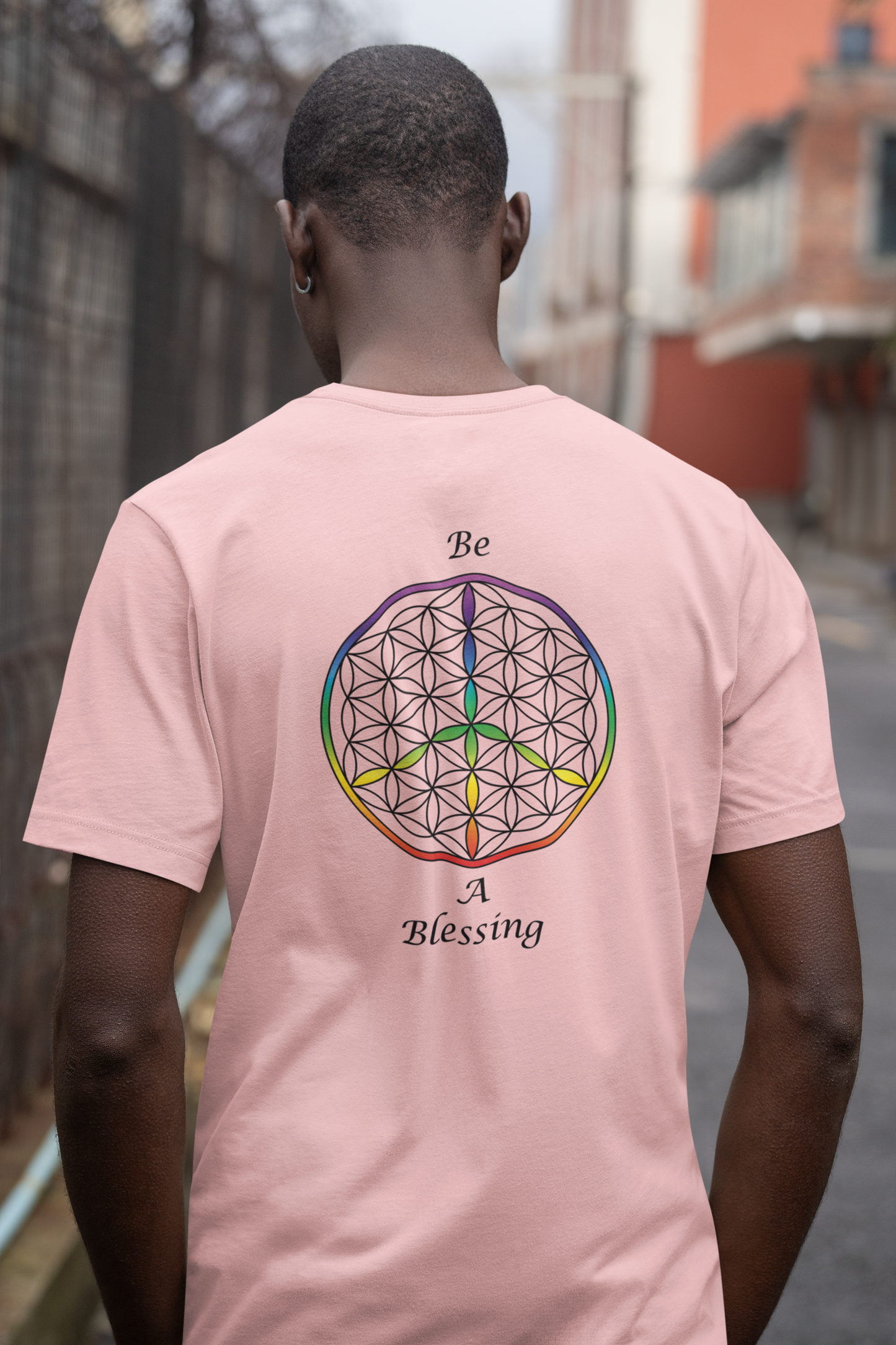Be A Blessing Tee (back, black text)