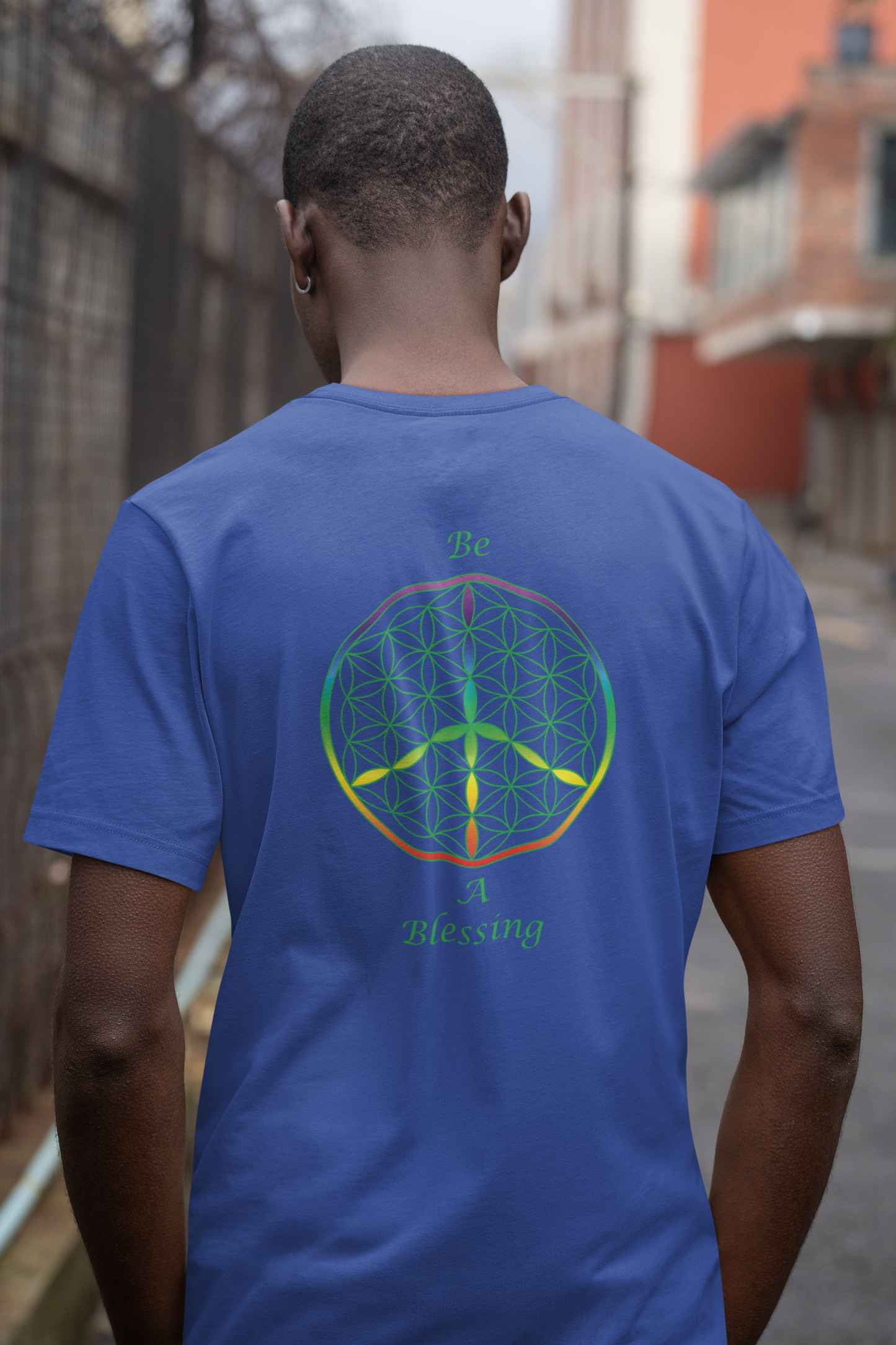 Be A Blessing Tee (back, green text)