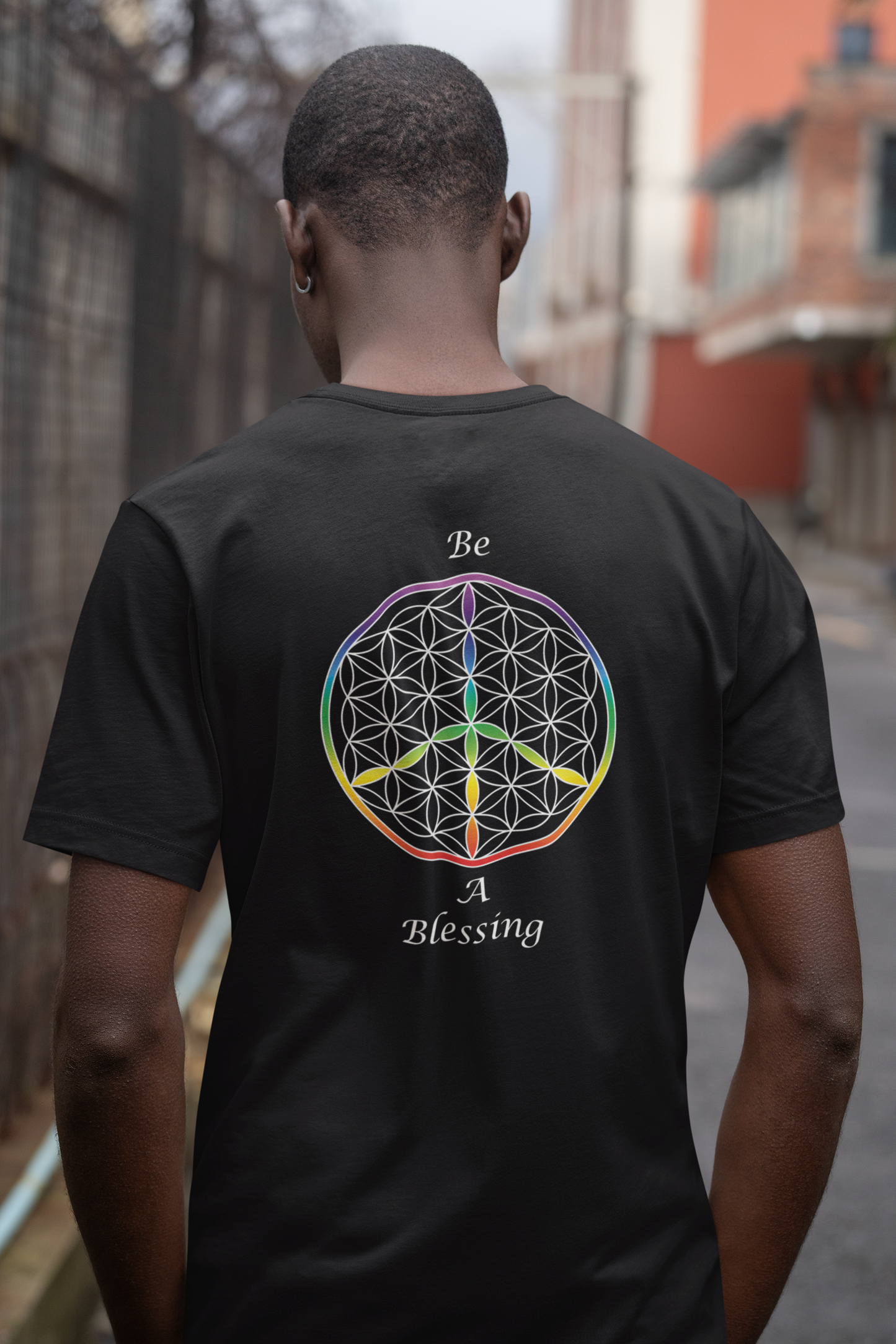 Be A Blessing Tee (back, white text)