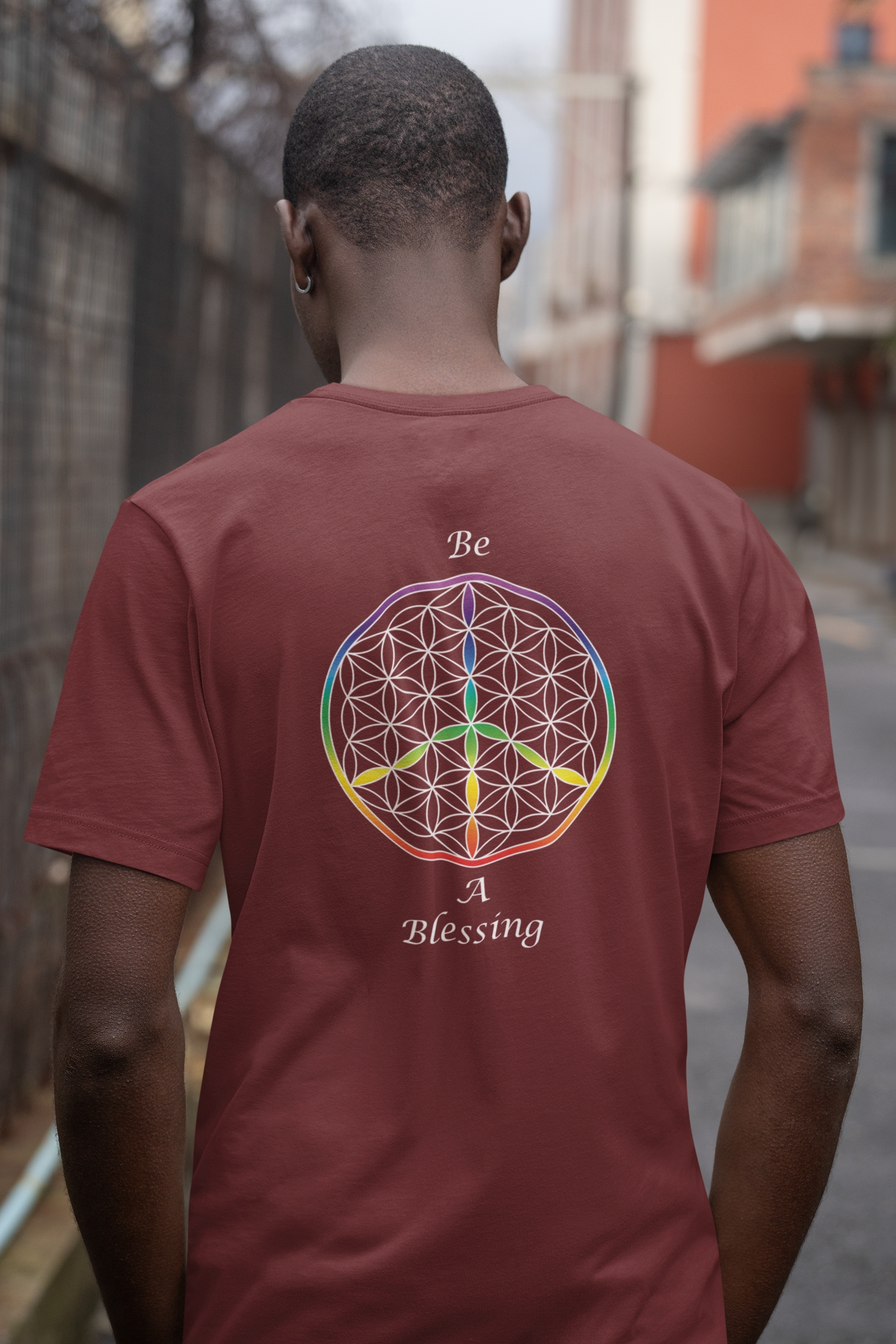 Be A Blessing Tee (back, white text)
