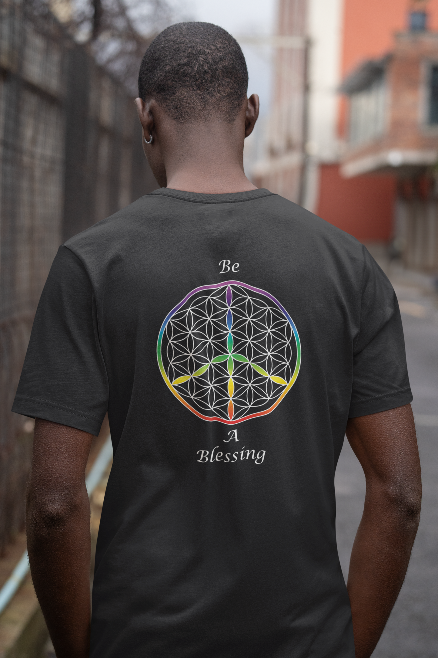 Be A Blessing Tee (back, white text)