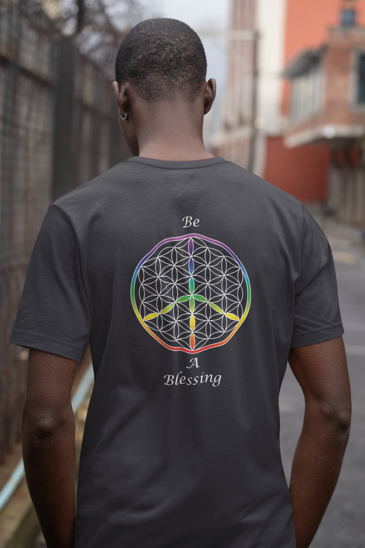 Be A Blessing Tee (back, white text)