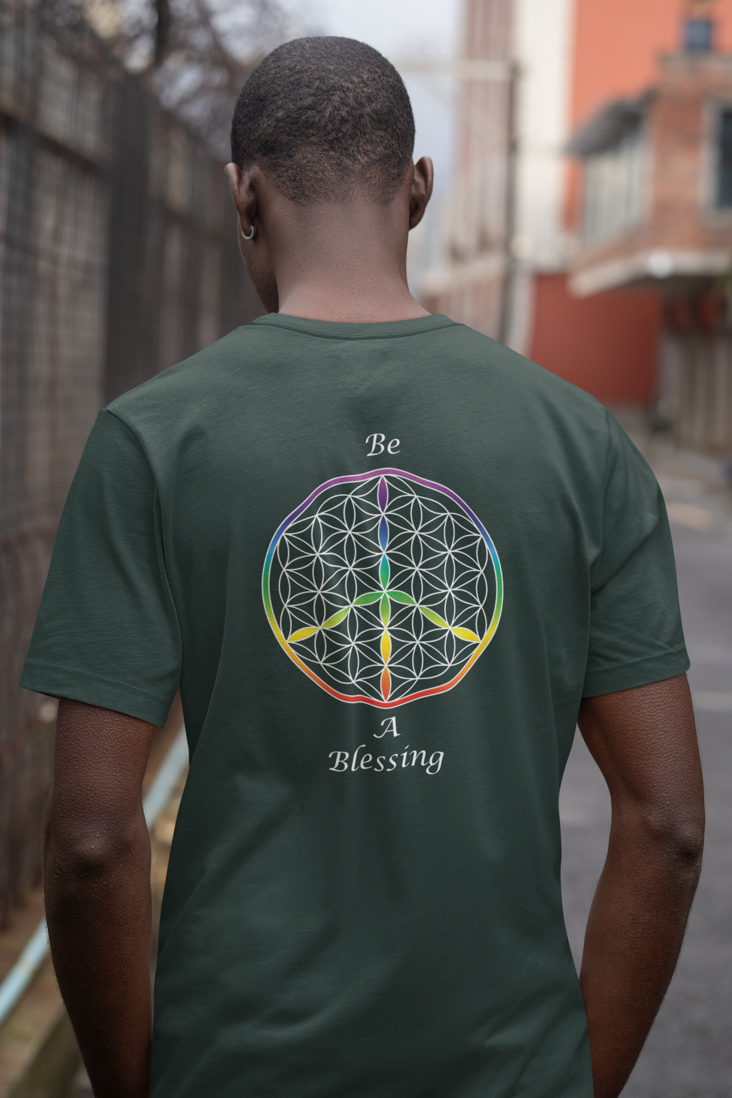 Be A Blessing Tee (back, white text)