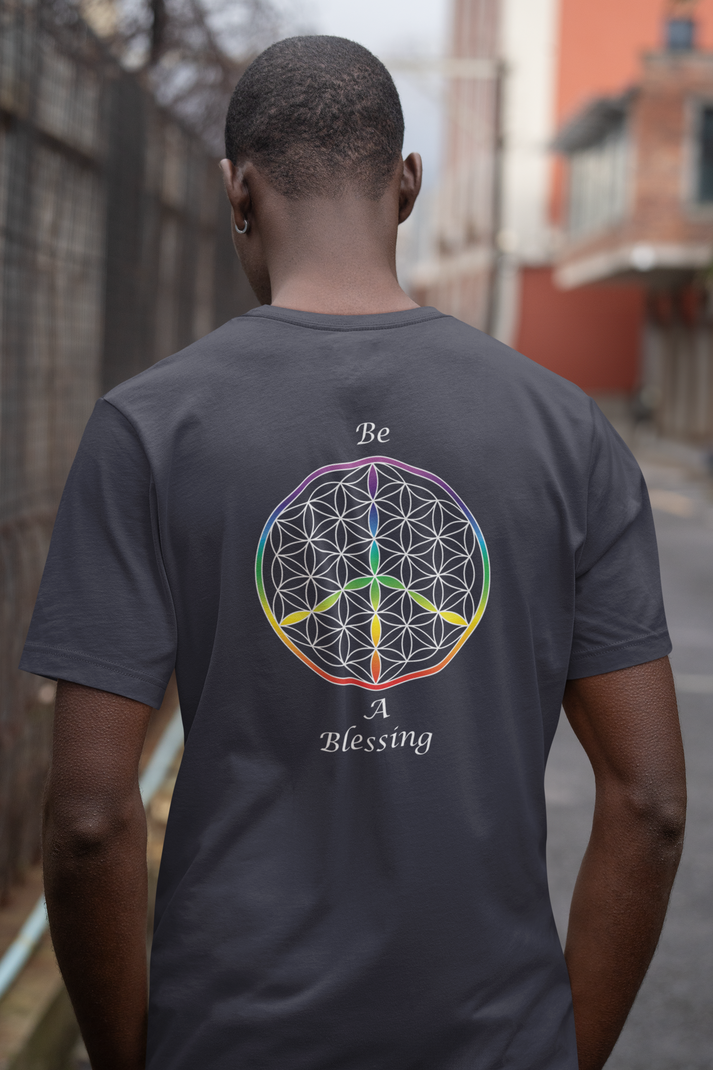Be A Blessing Tee (back, white text)