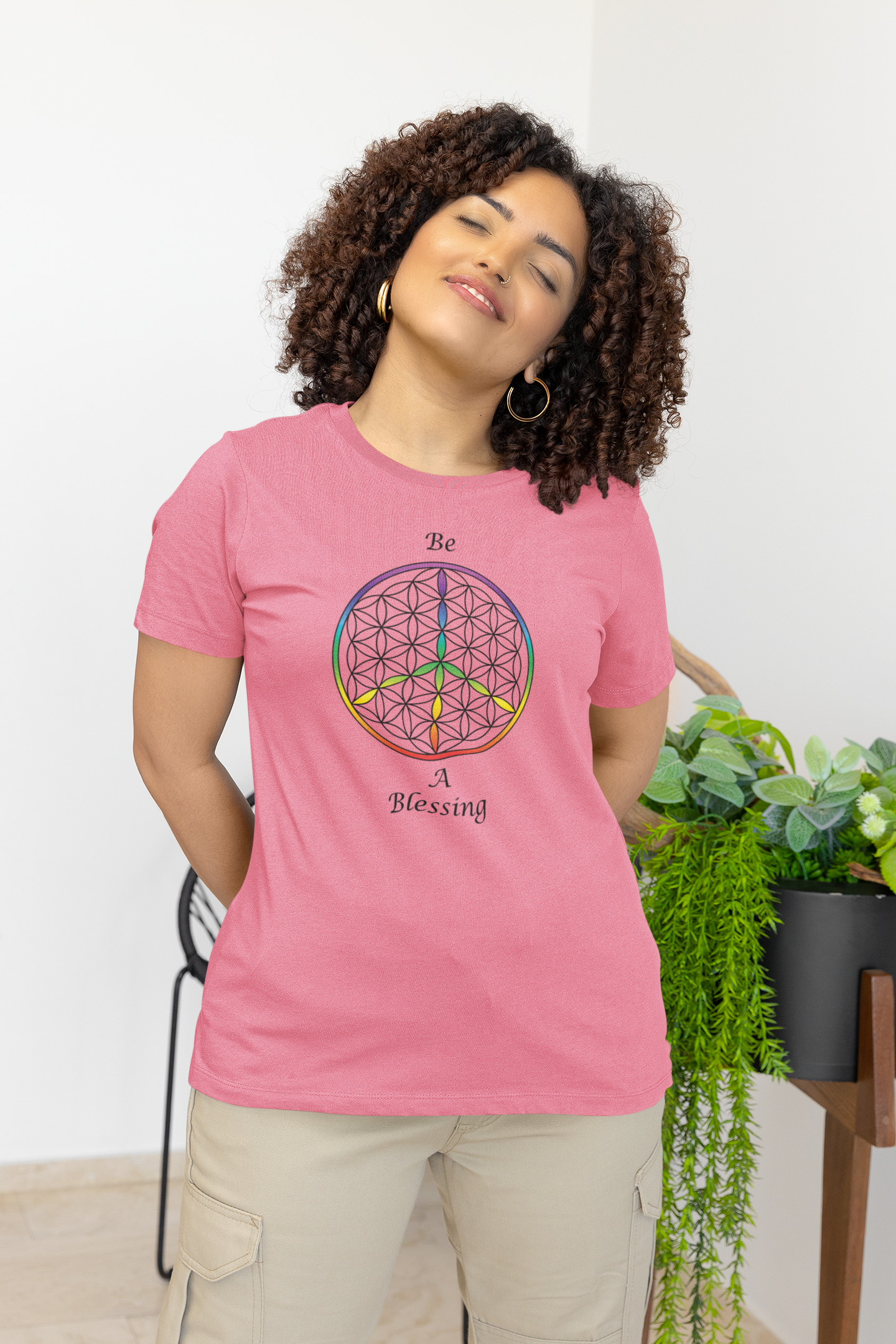 Be A Blessing Tee (front, black text)