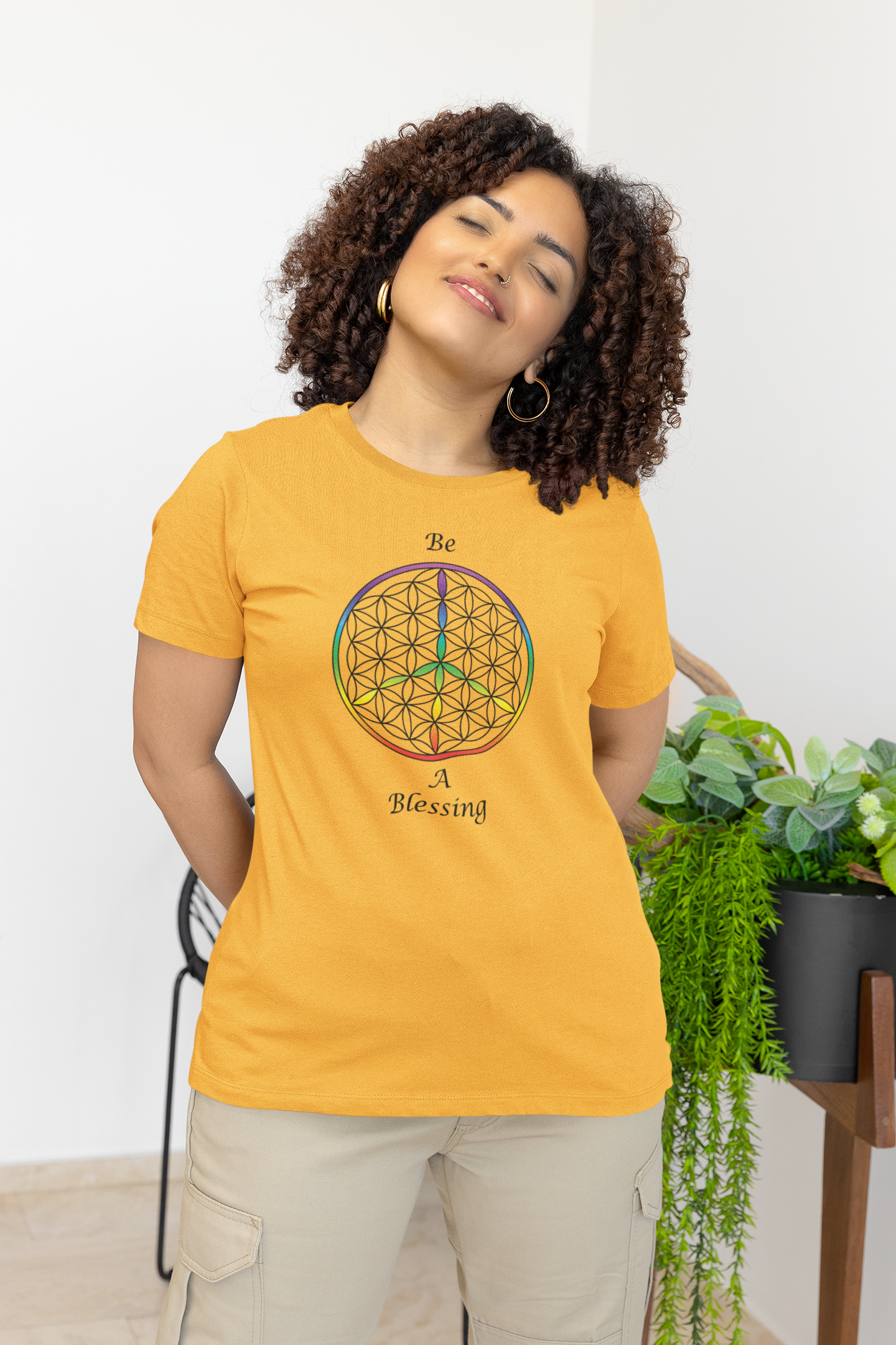 Be A Blessing Tee (front, black text)