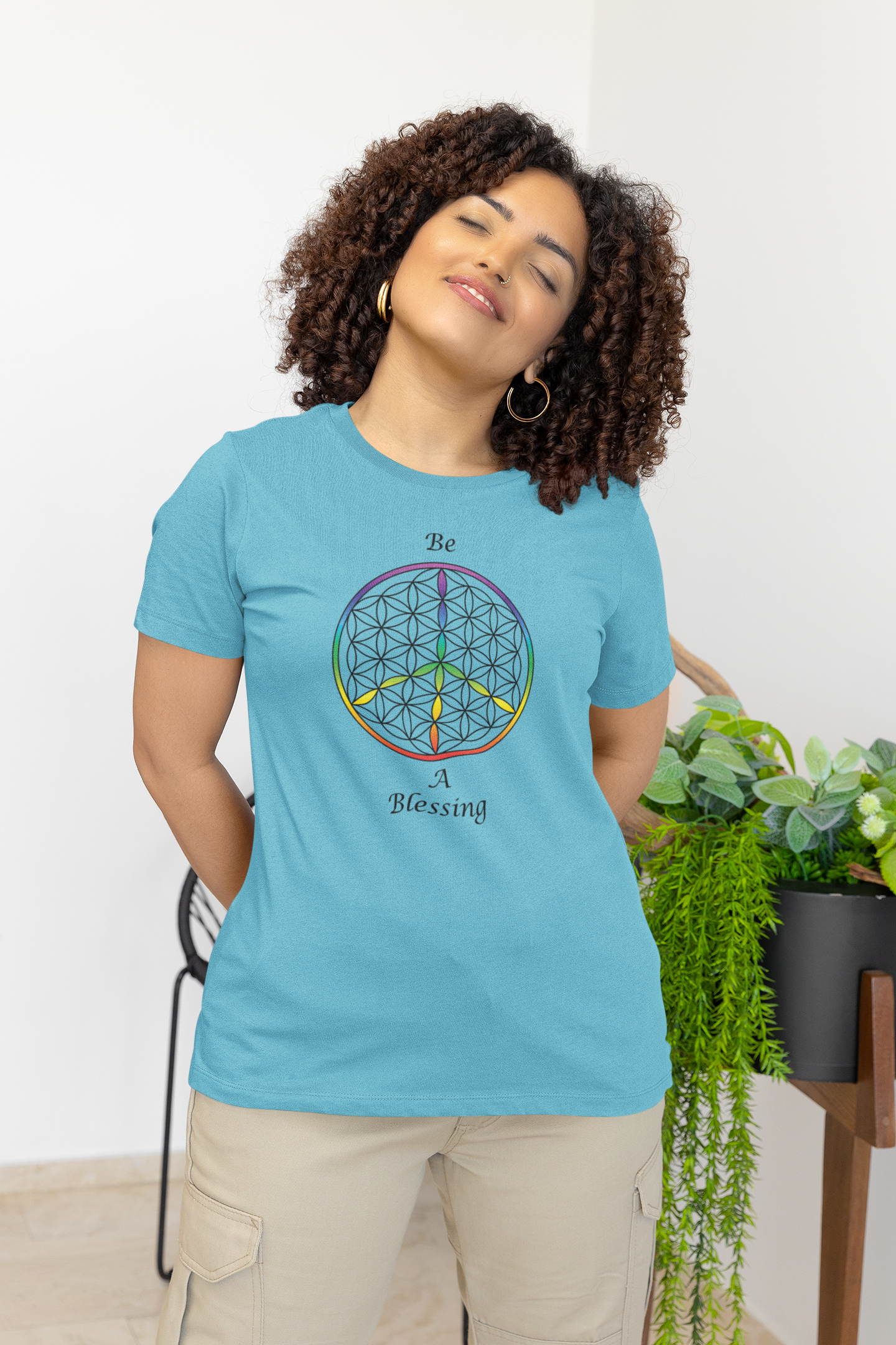Be A Blessing Tee (front, black text)