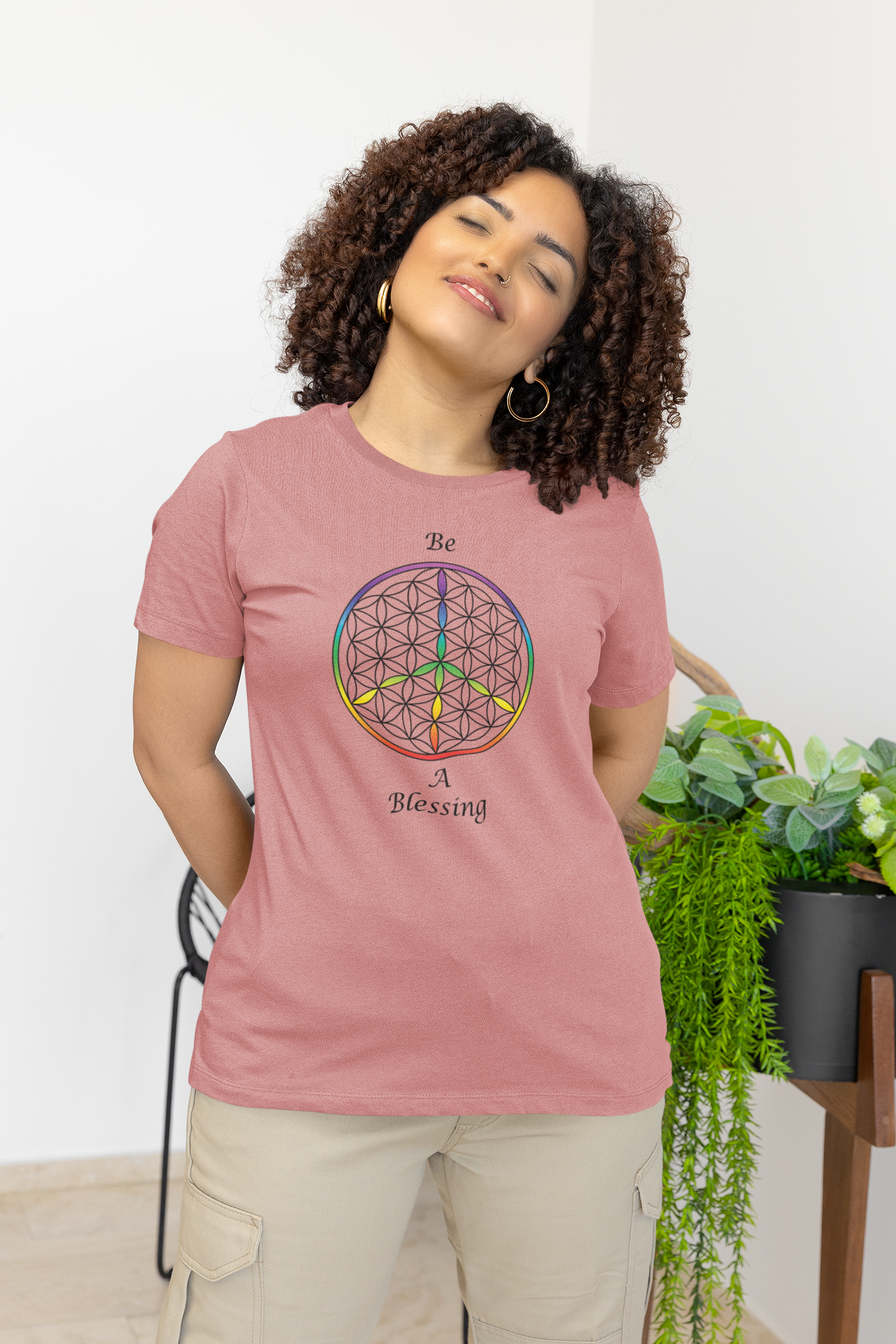 Be A Blessing Tee (front, black text)
