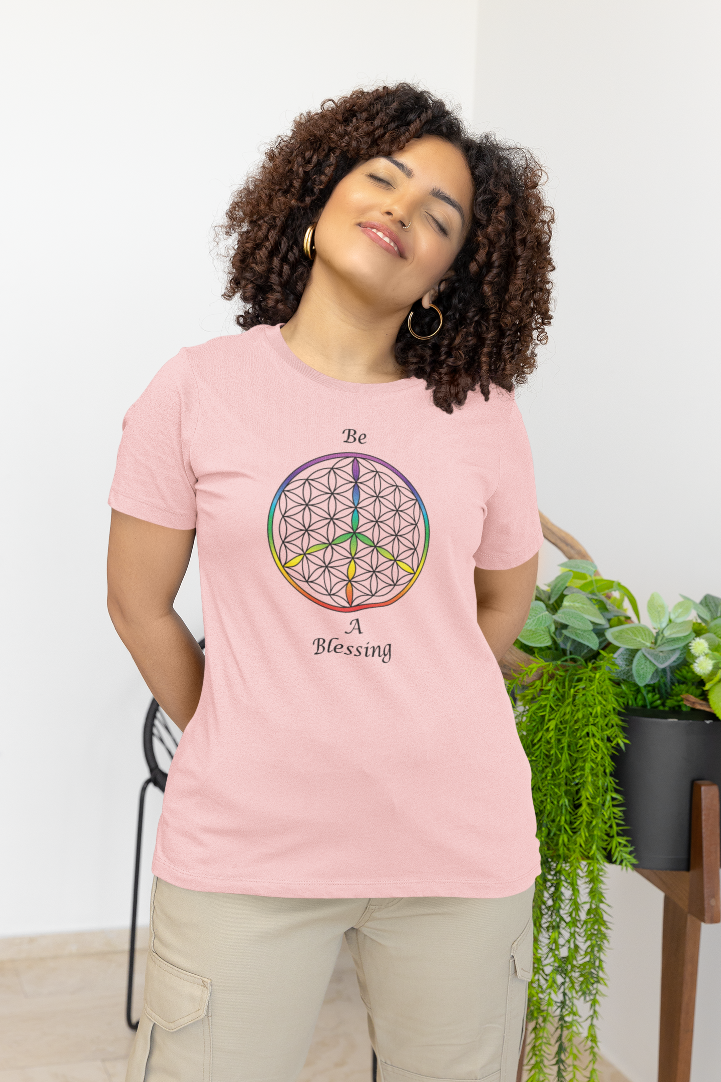Be A Blessing Tee (front, black text)