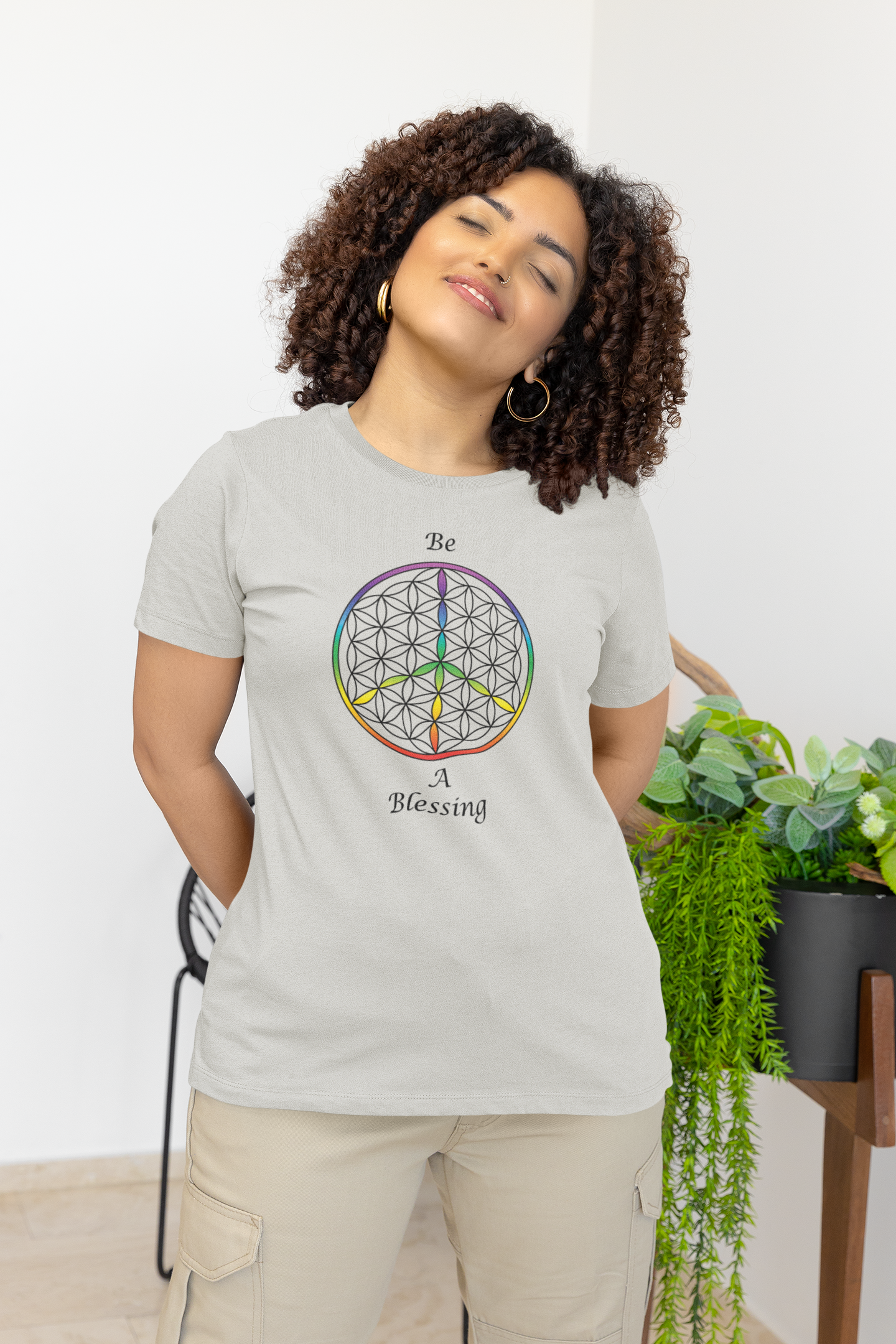 Be A Blessing Tee (front, black text)