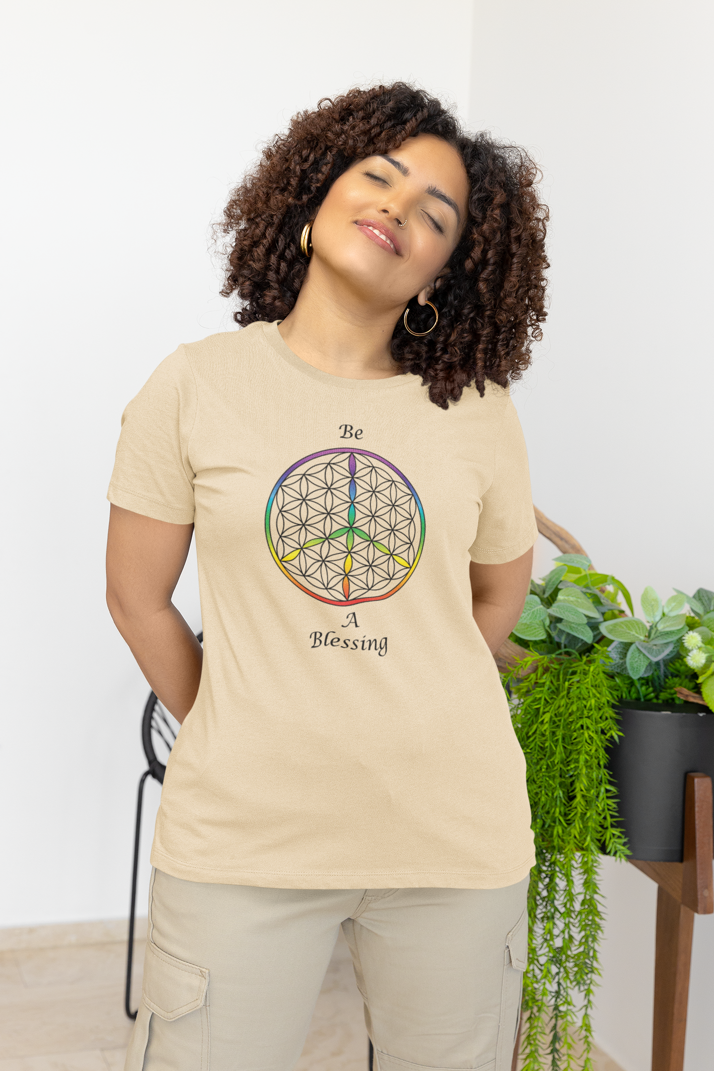 Be A Blessing Tee (front, black text)
