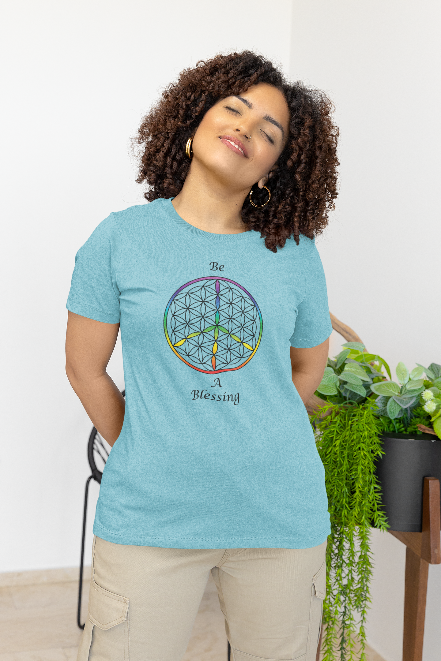 Be A Blessing Tee (front, black text)