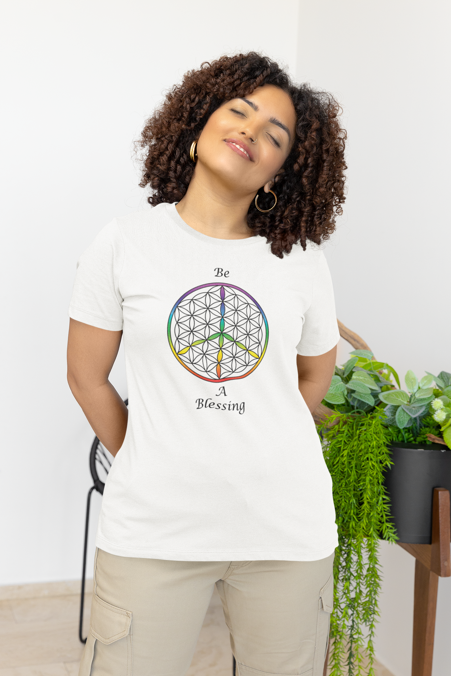 Be A Blessing Tee (front, black text)