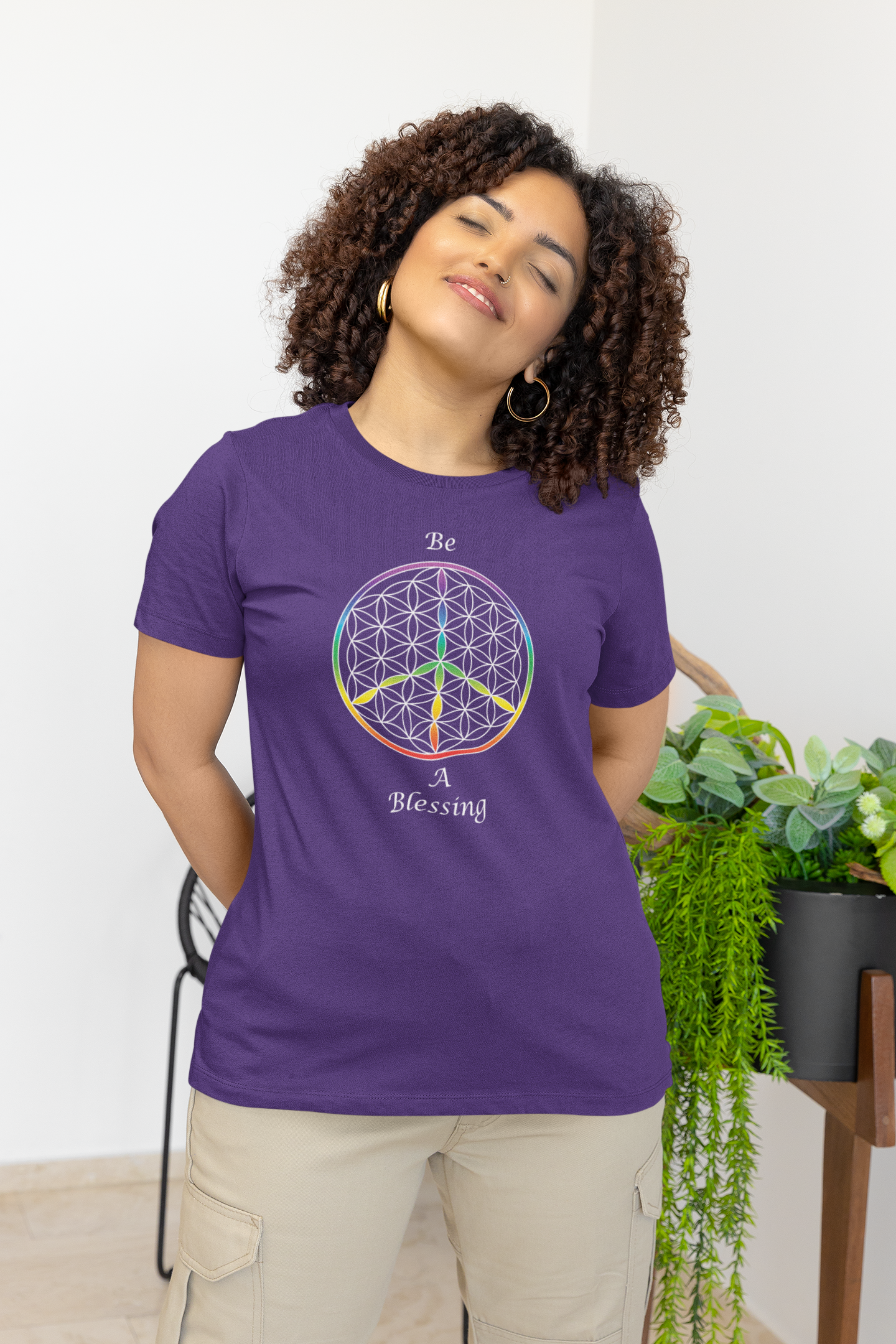Be A Blessing Tee (front, white text)