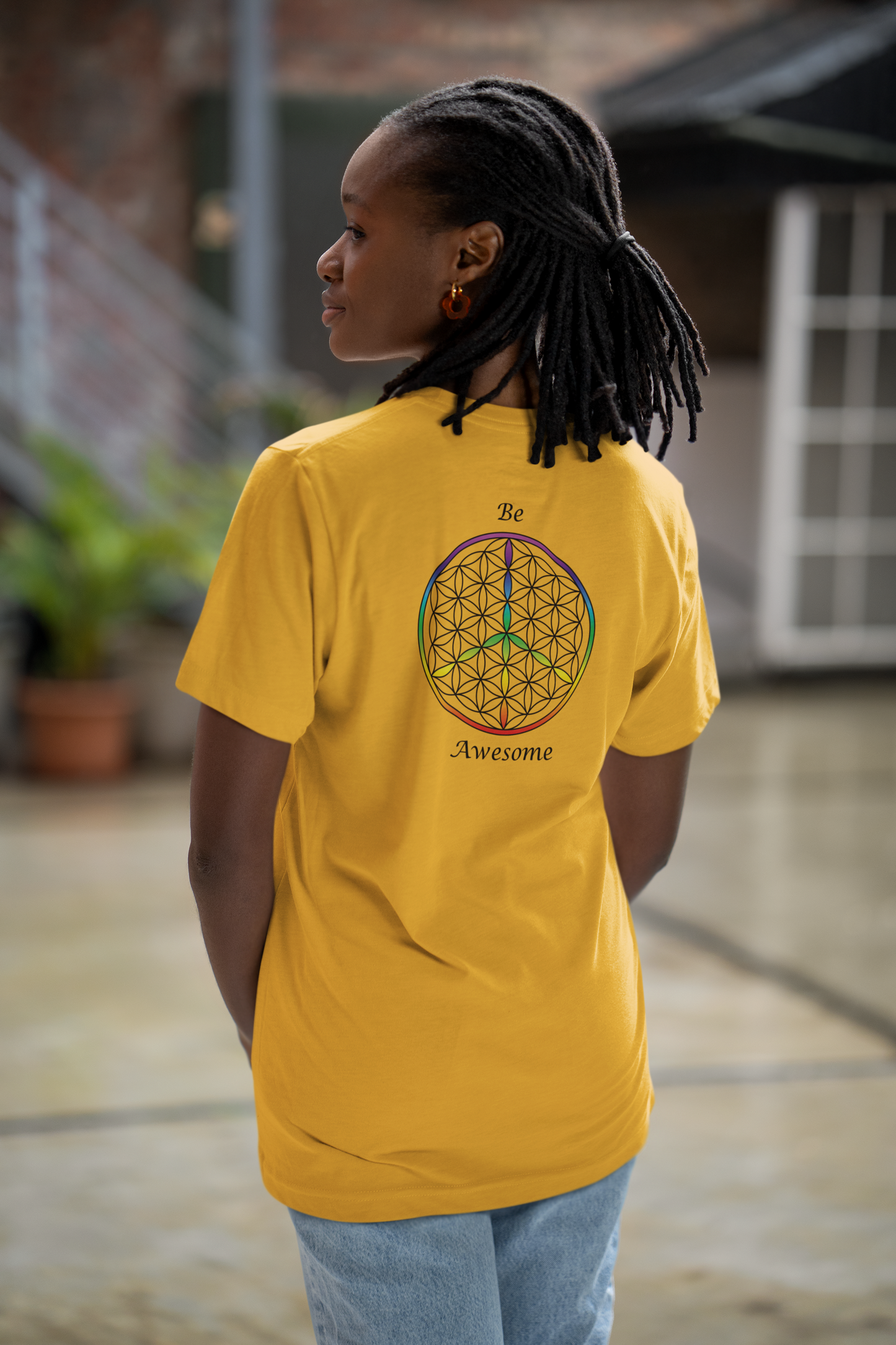 Be Awesome Tee (back, black text)