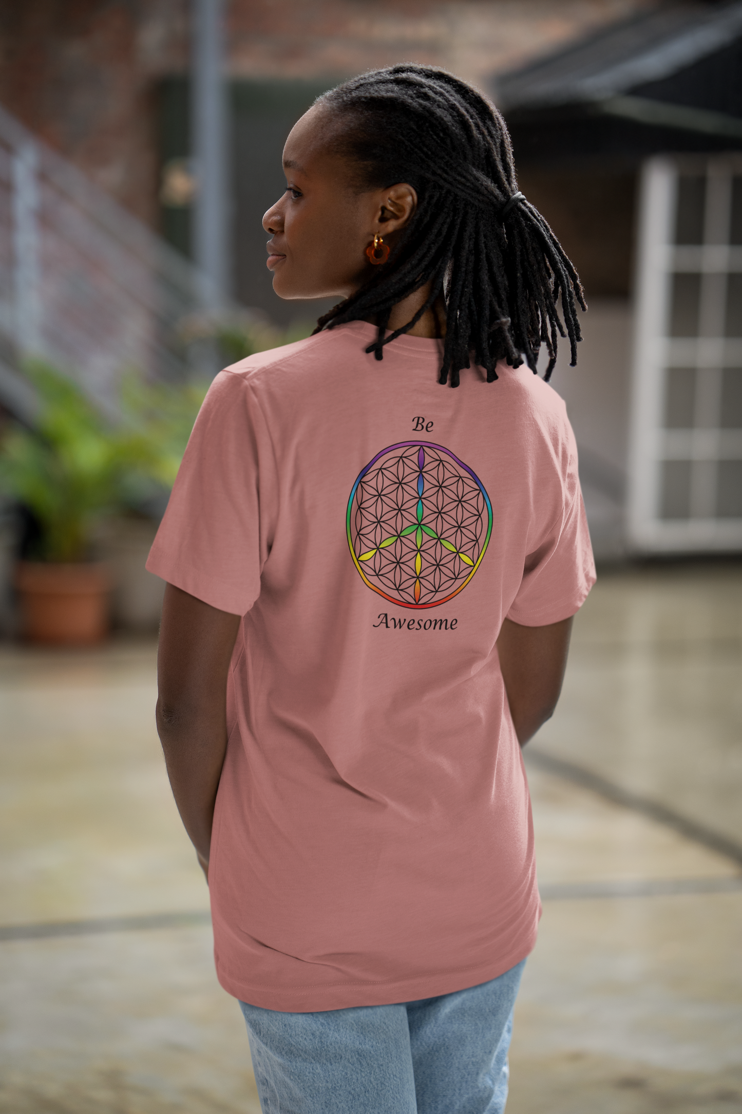 Be Awesome Tee (back, black text)