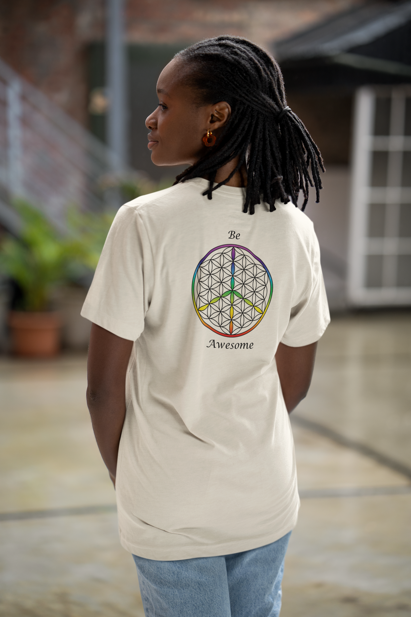 Be Awesome Tee (back, black text)