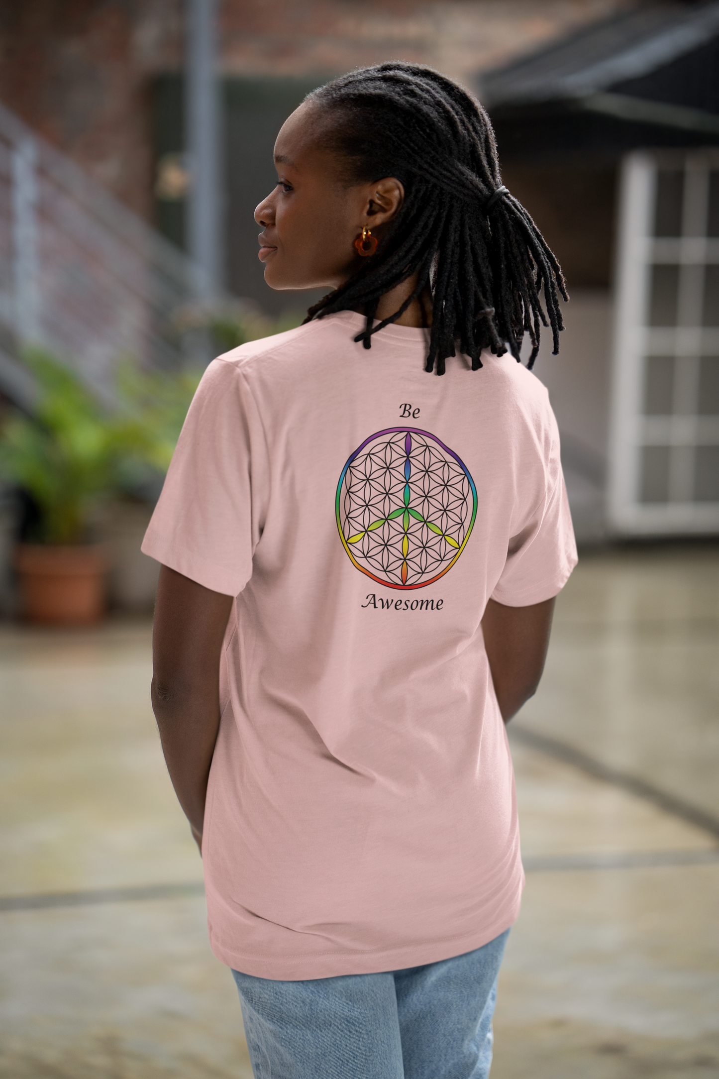 Be Awesome Tee (back, black text)