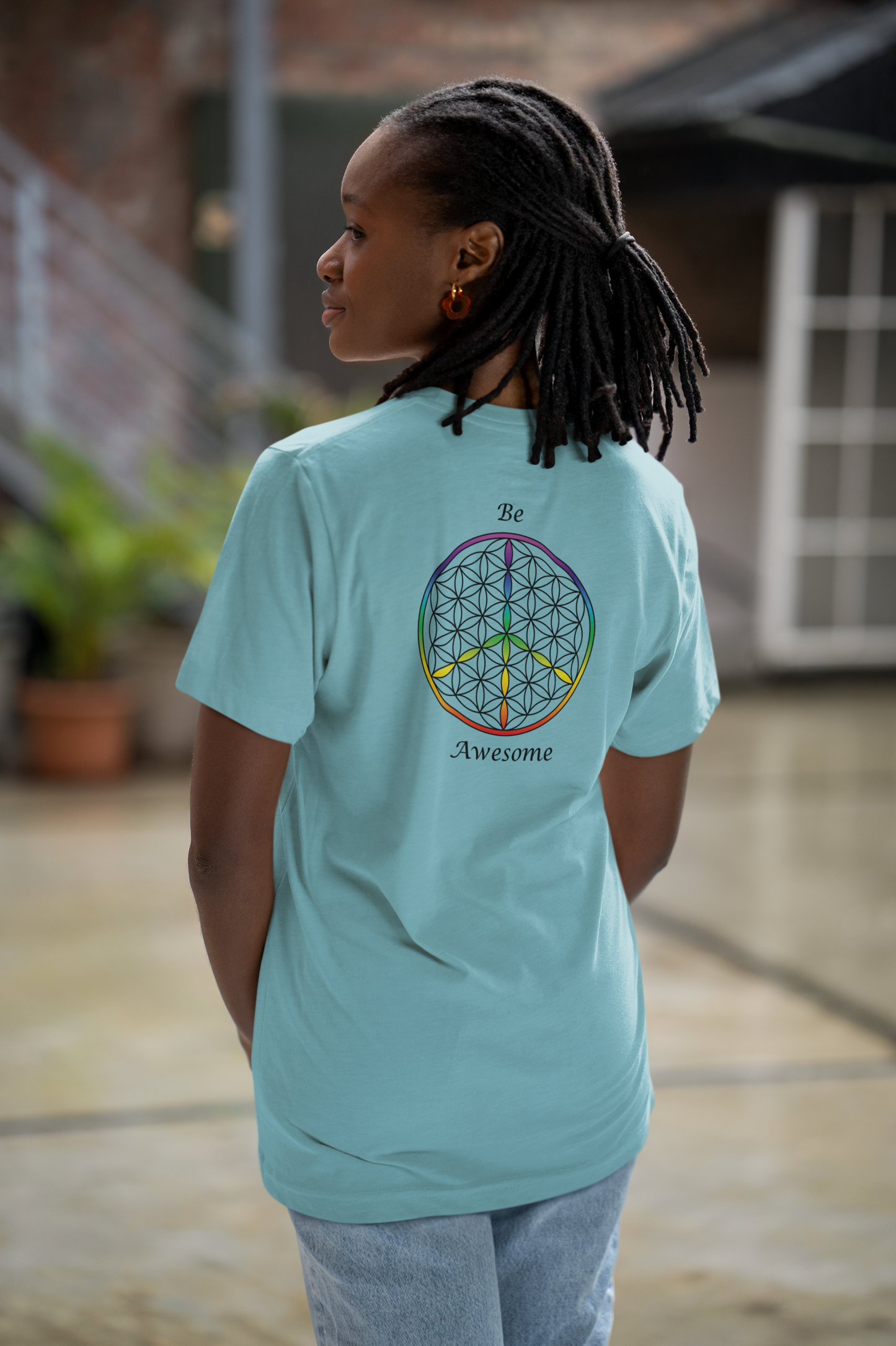 Be Awesome Tee (back, black text)