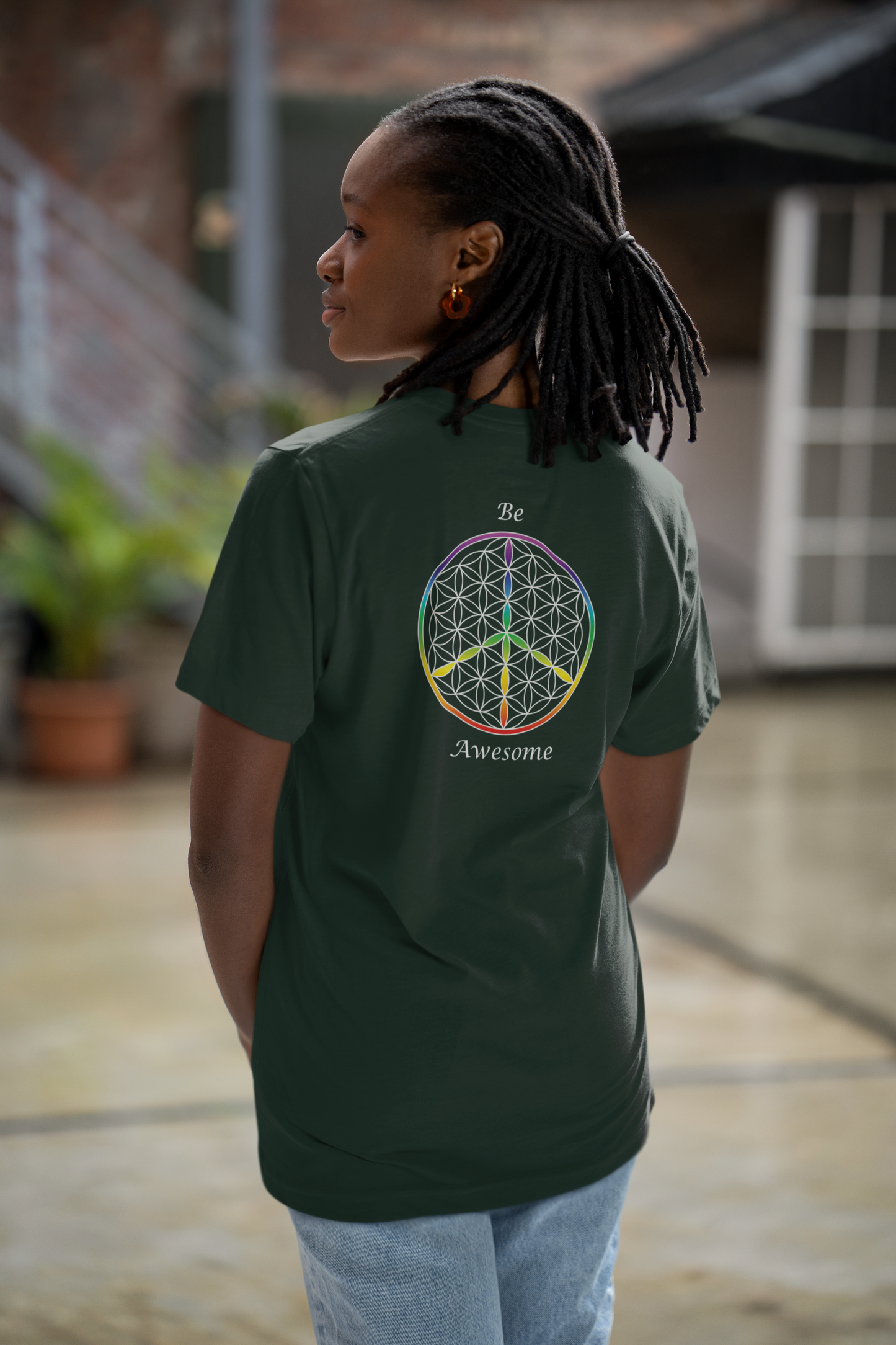 Be Awesome Tee (back, white text)