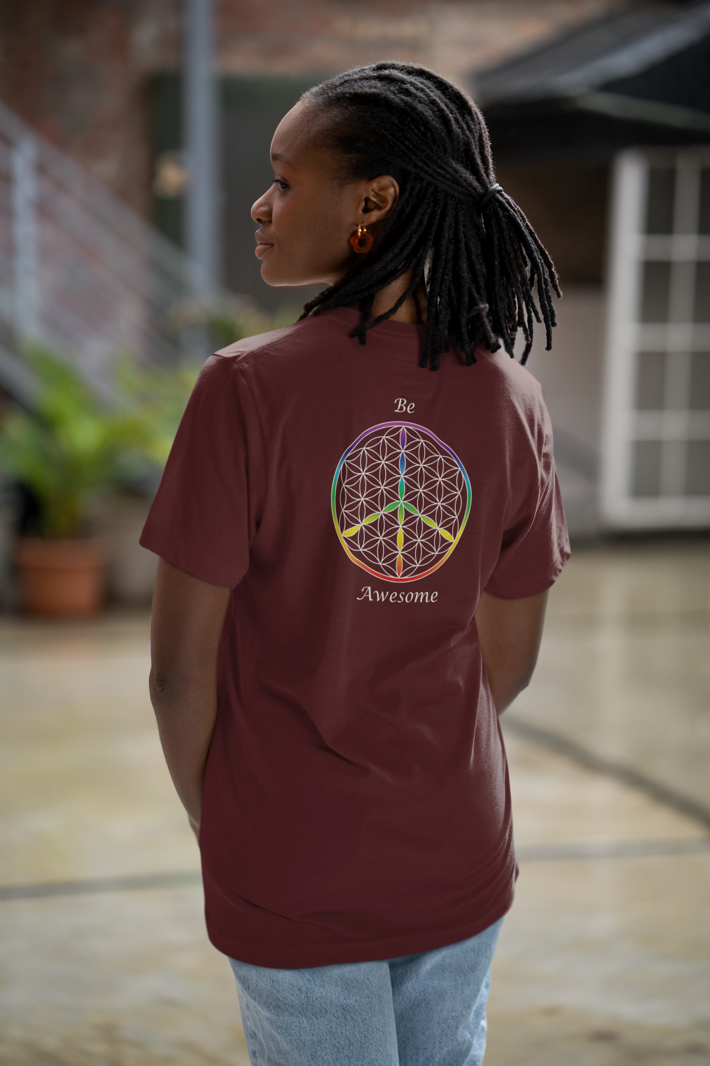 Be Awesome Tee (back, white text)