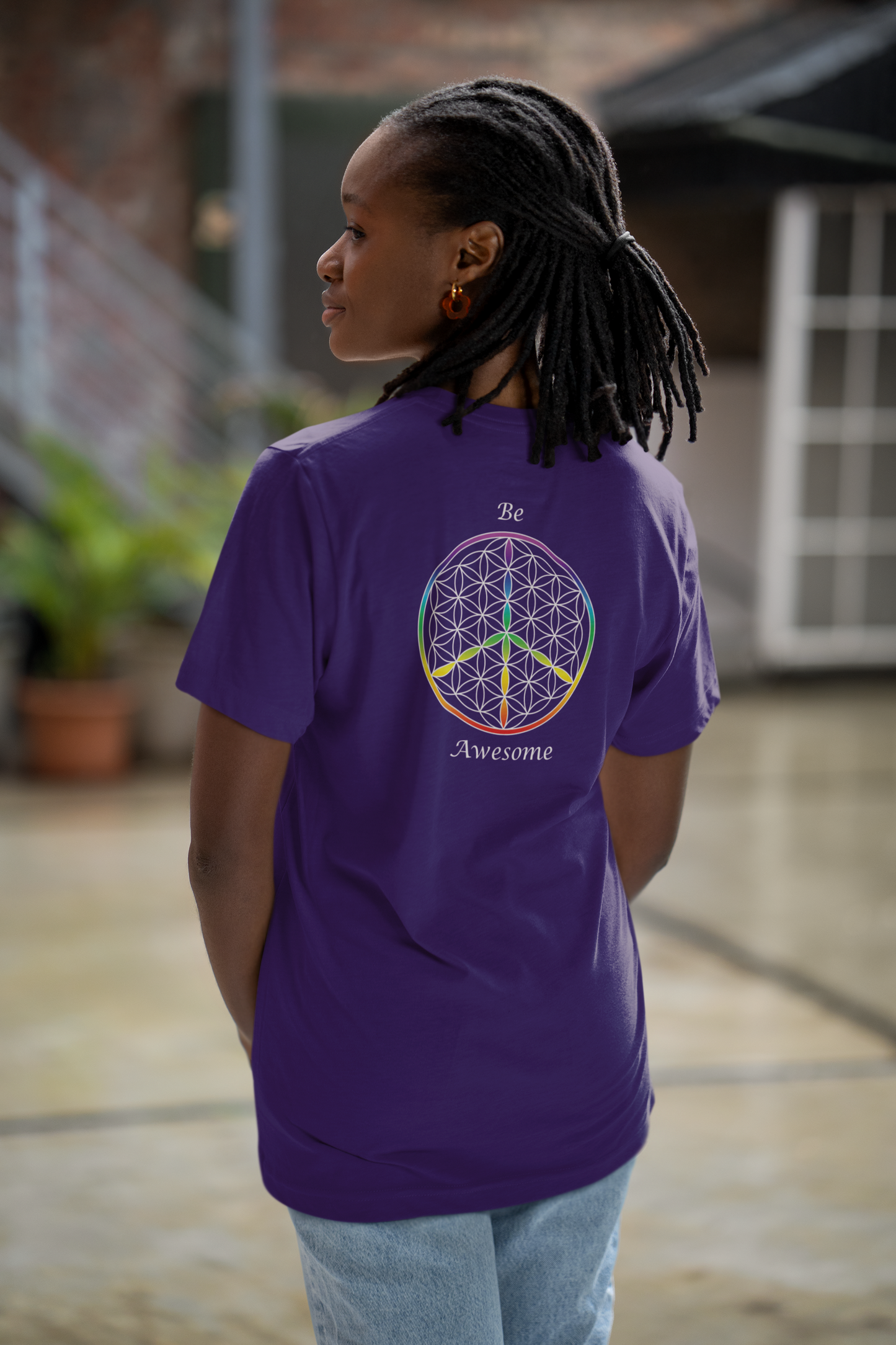 Be Awesome Tee (back, white text)