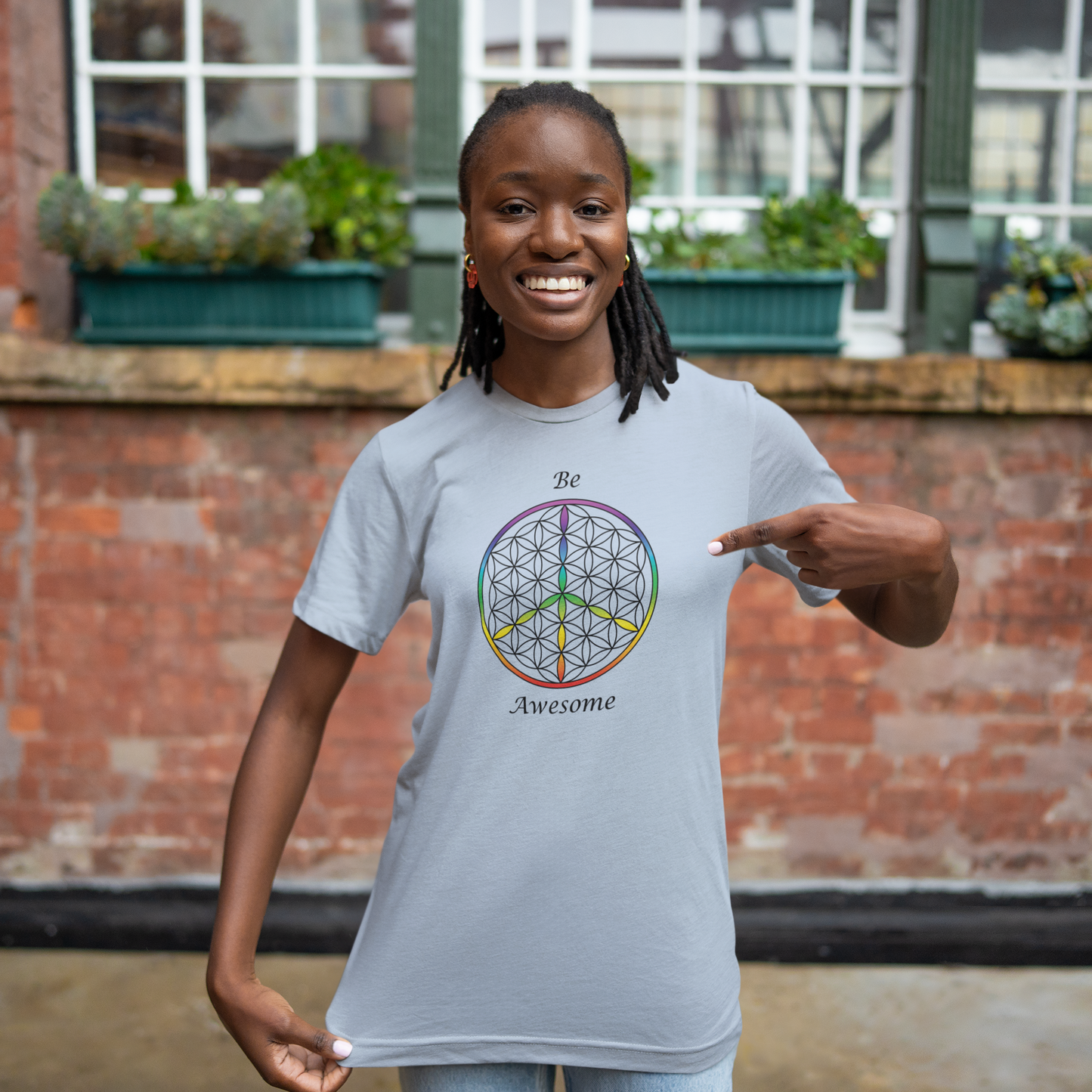 Be Awesome Tee (front, black text)
