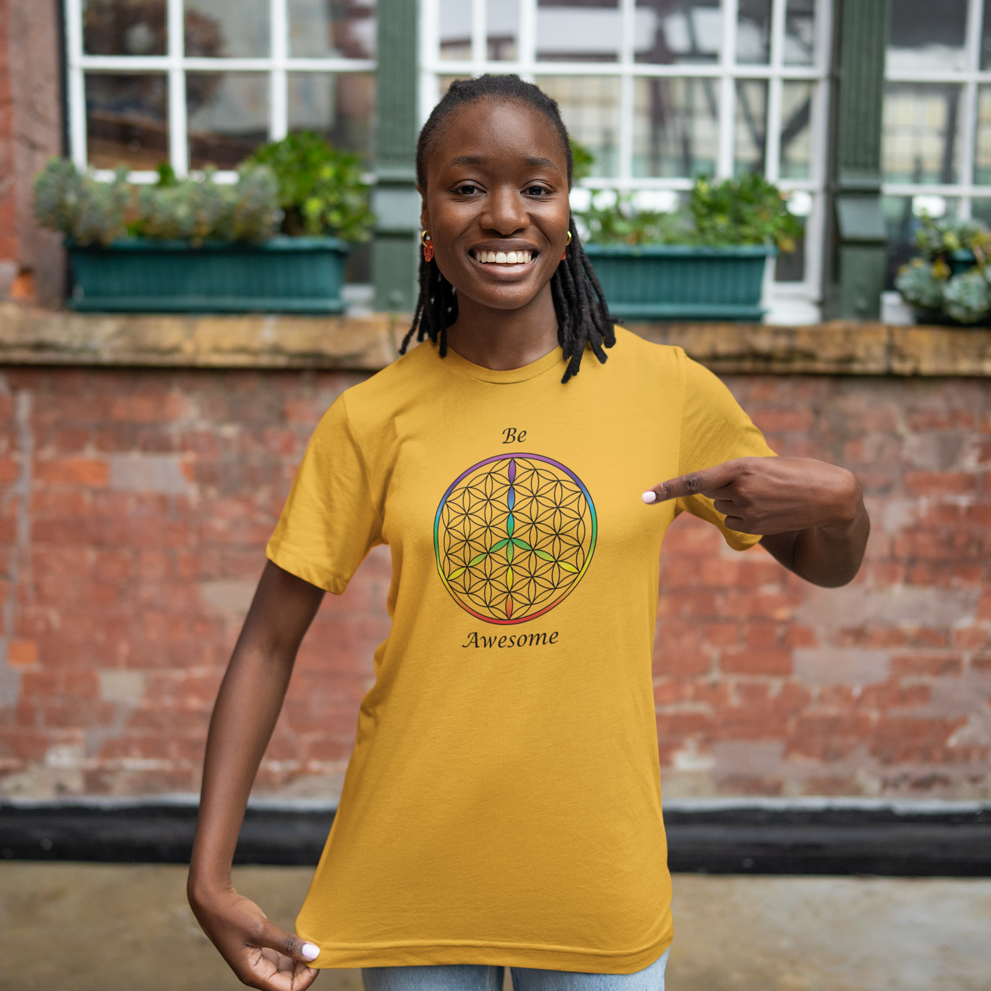 Be Awesome Tee (front, black text)