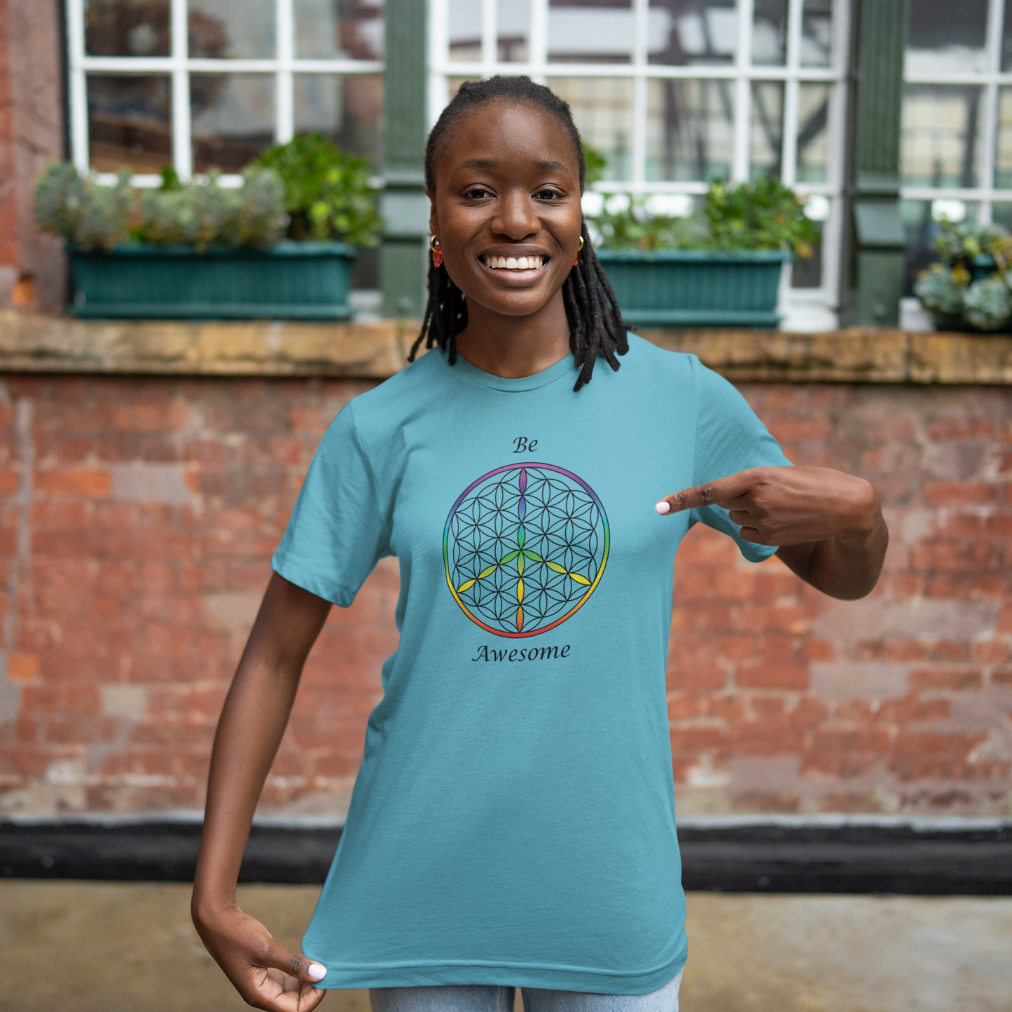 Be Awesome Tee (front, black text)