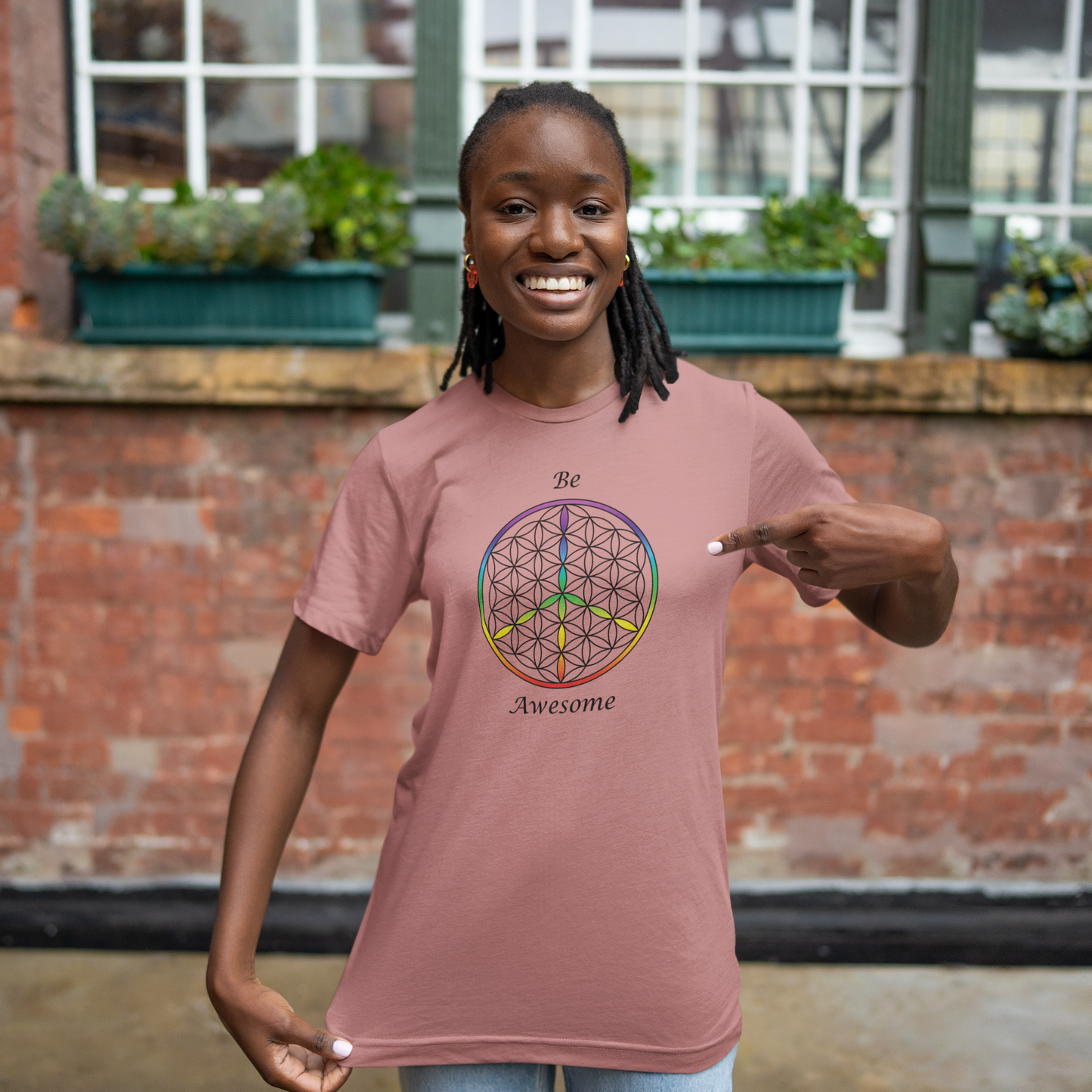 Be Awesome Tee (front, black text)