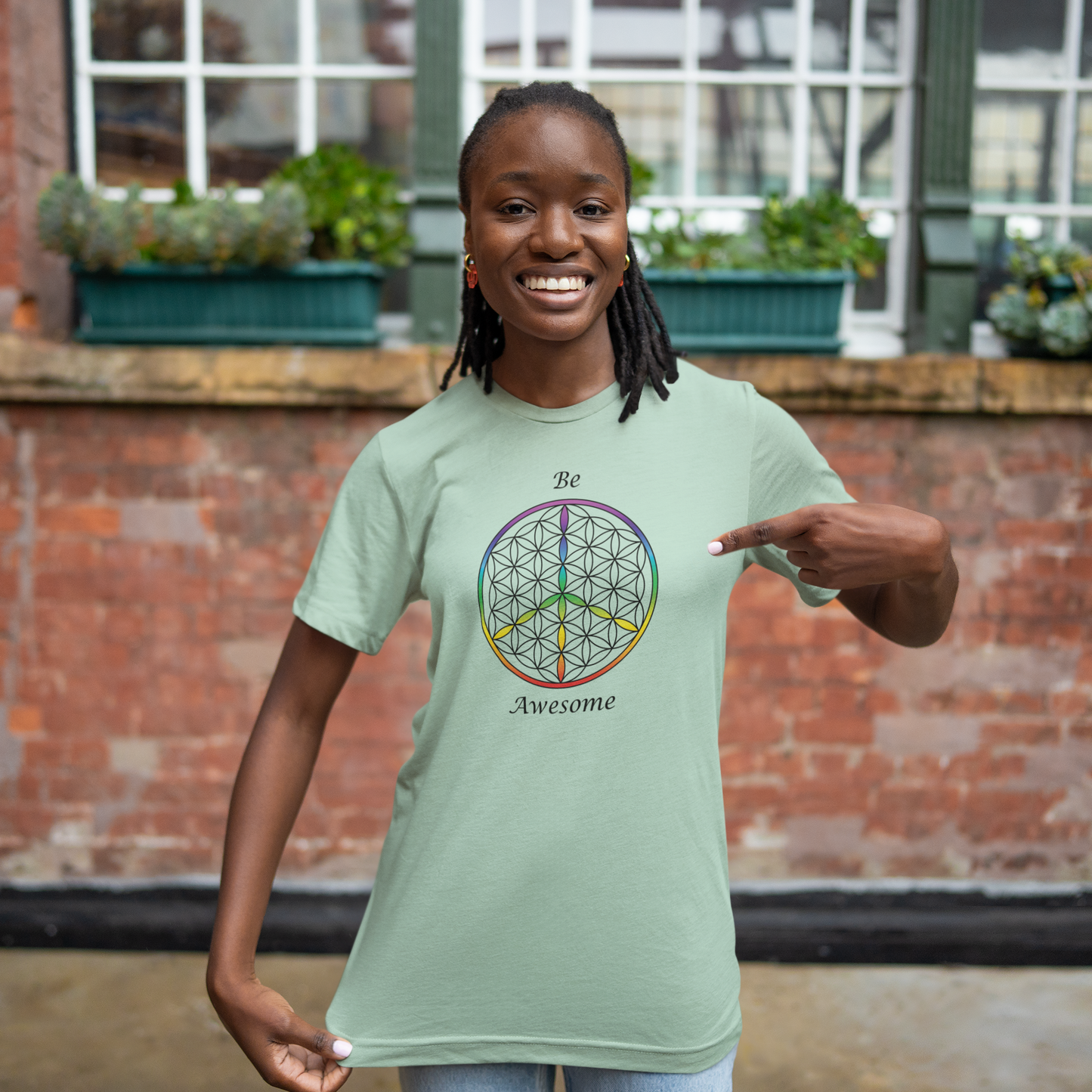 Be Awesome Tee (front, black text)