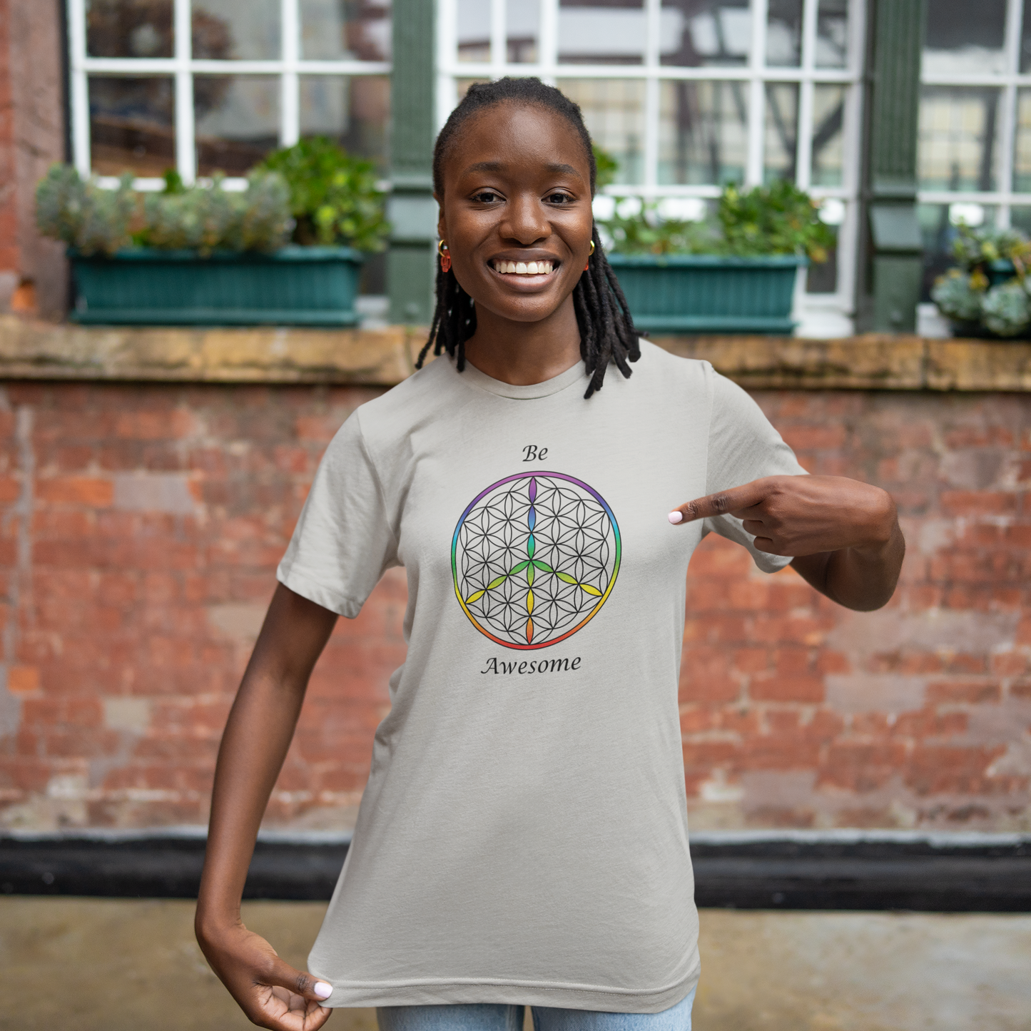 Be Awesome Tee (front, black text)