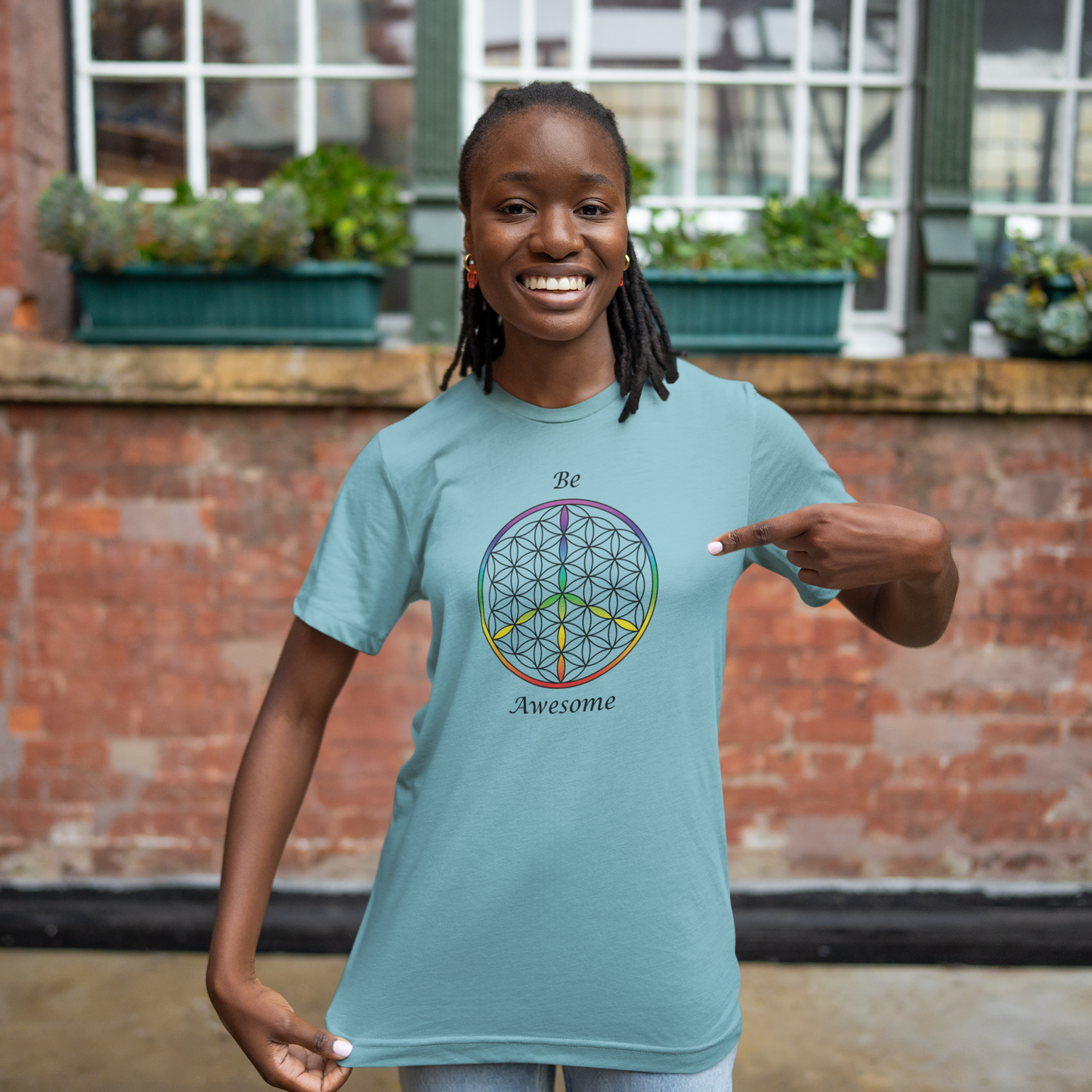 Be Awesome Tee (front, black text)
