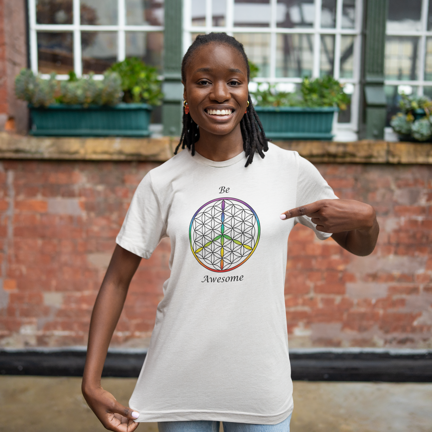 Be Awesome Tee (front, black text)
