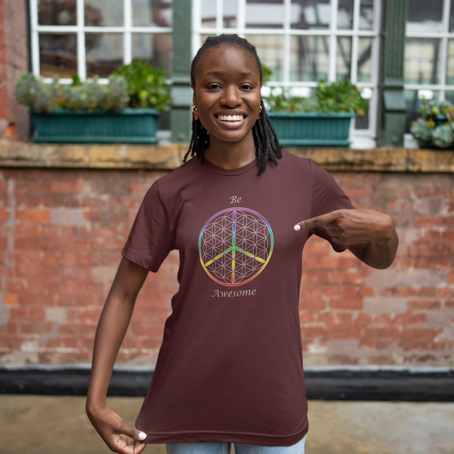 Be Awesome Tee (front, silver text)