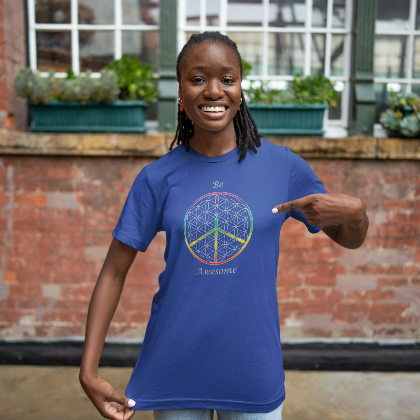 Be Awesome Tee (front, silver text)