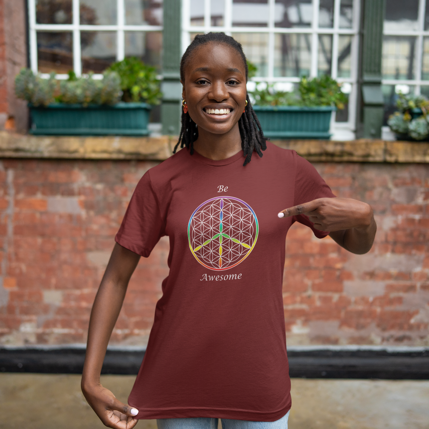 Be Awesome Tee (front, white text)