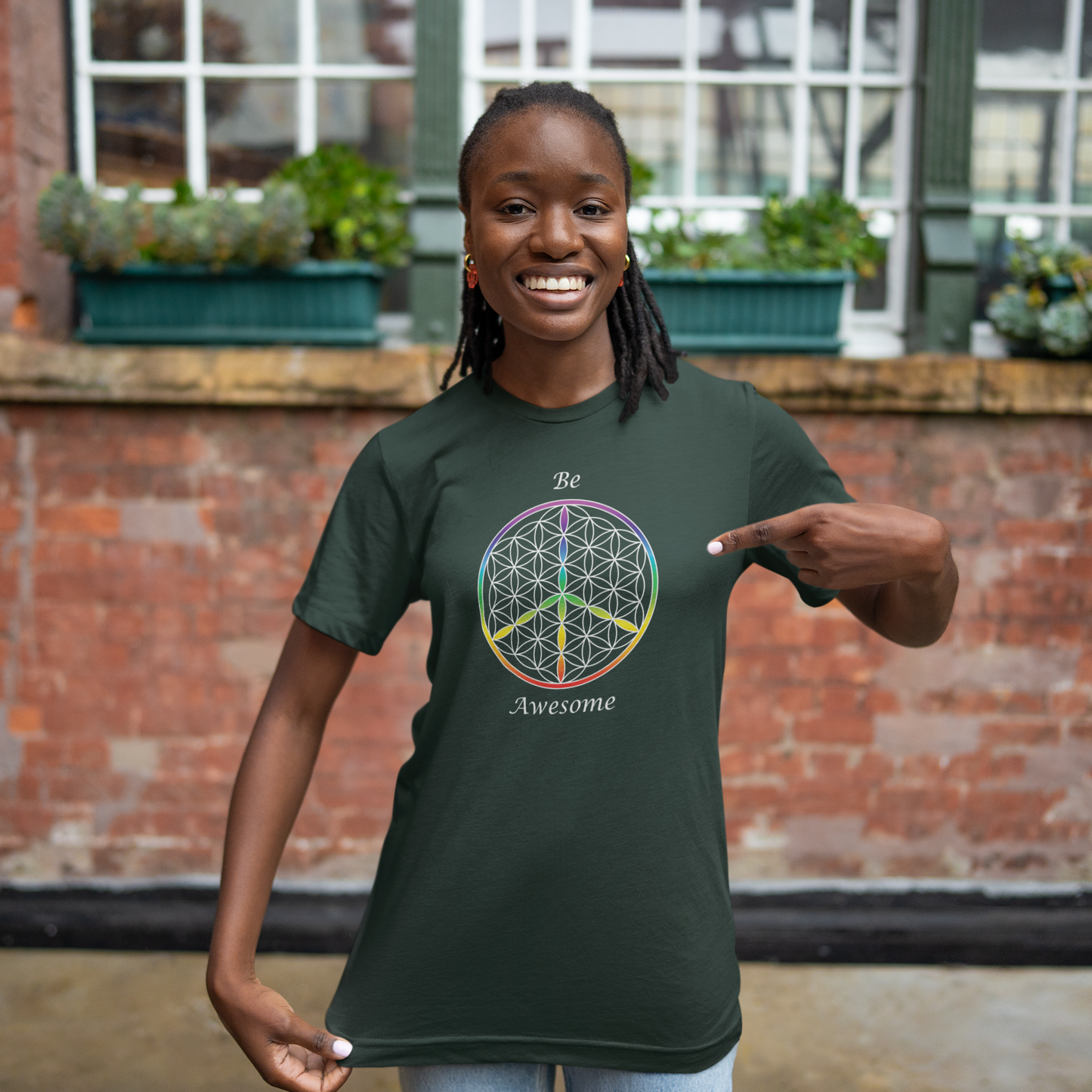Be Awesome Tee (front, white text)