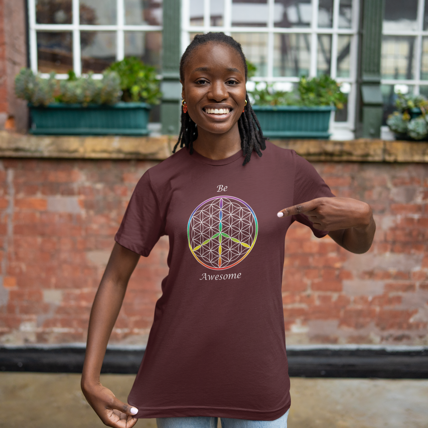 Be Awesome Tee (front, white text)