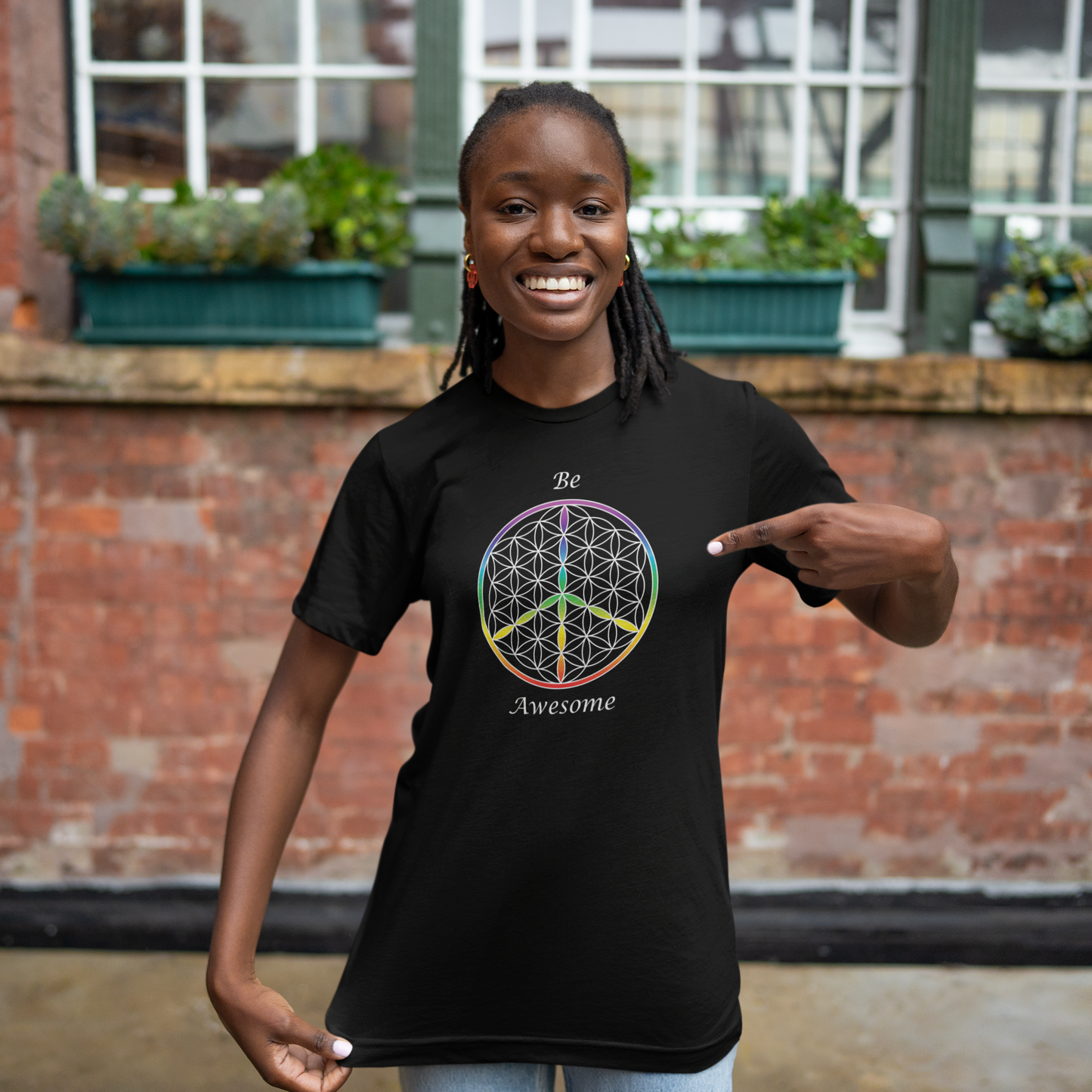 Be Awesome Tee (front, white text)