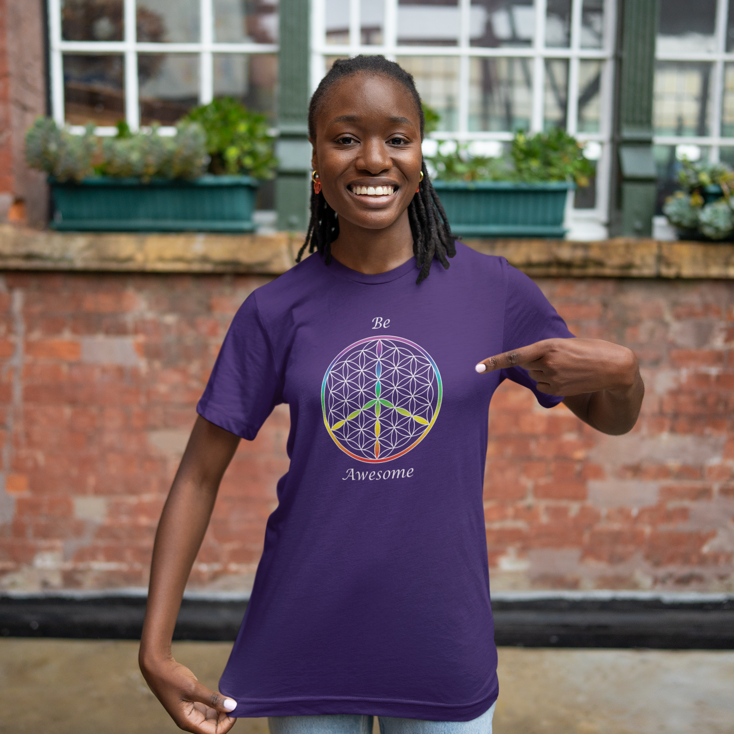Be Awesome Tee (front, white text)
