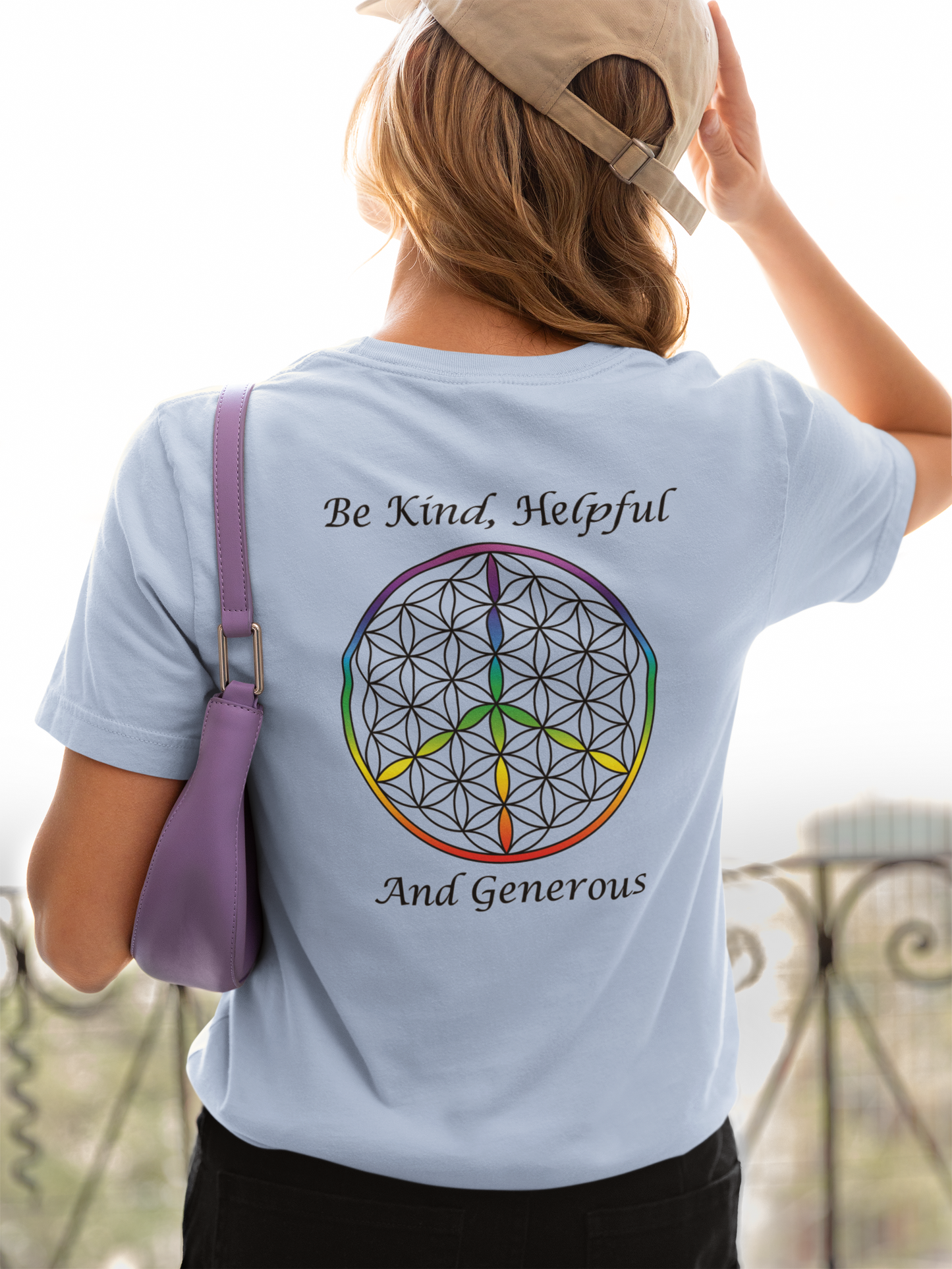 Be Kind, Helpful And Generous Tee (back, black text)