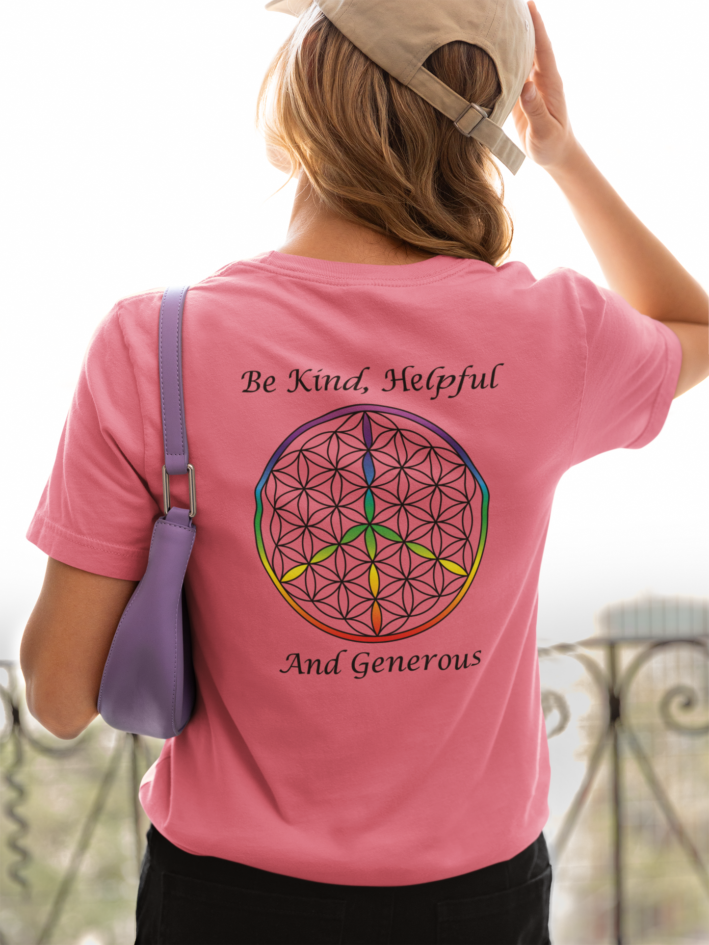 Be Kind, Helpful And Generous Tee (back, black text)