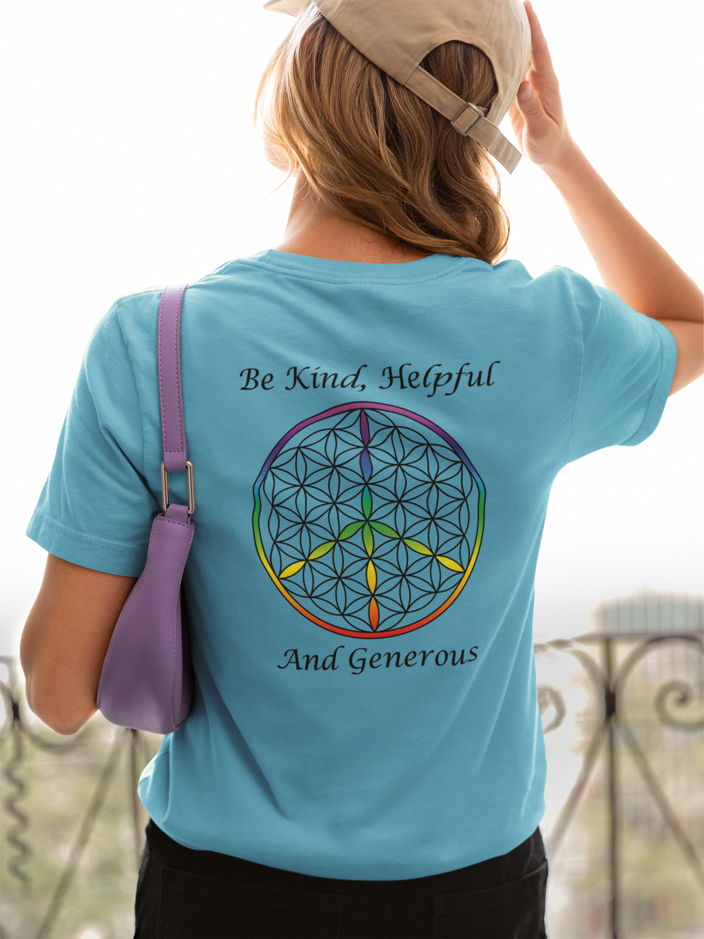 Be Kind, Helpful And Generous Tee (back, black text)