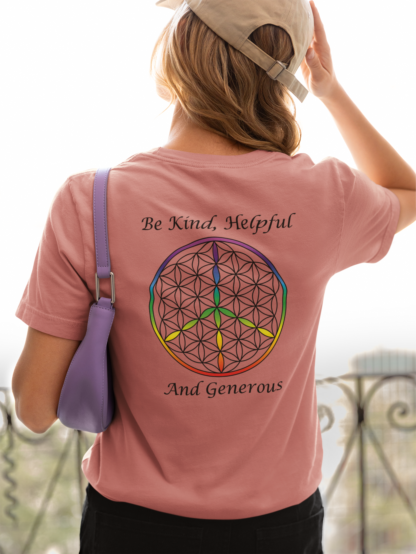 Be Kind, Helpful And Generous Tee (back, black text)