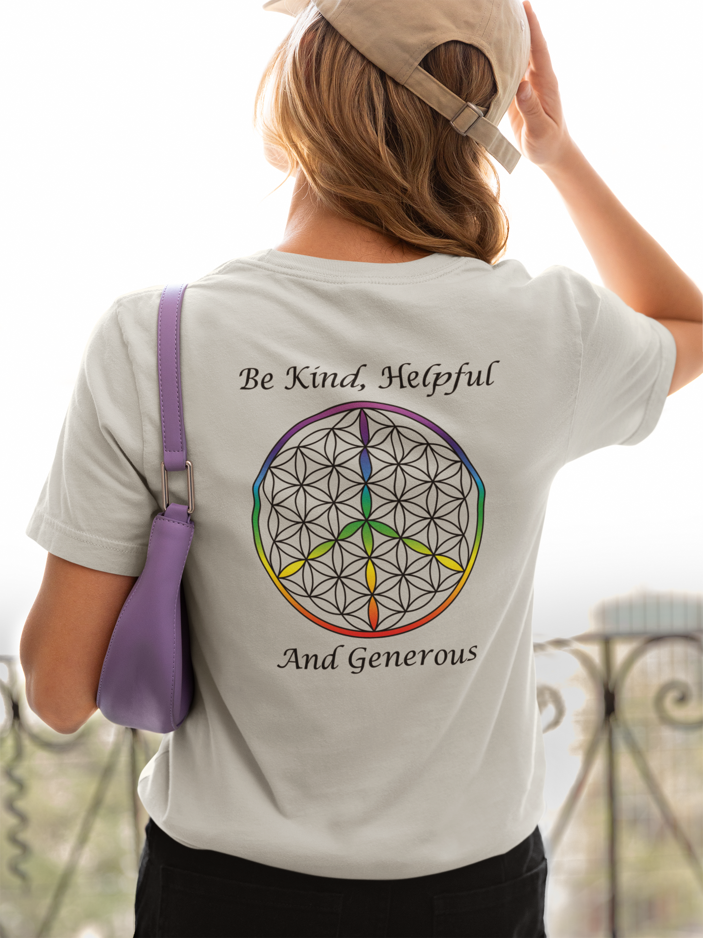 Be Kind, Helpful And Generous Tee (back, black text)