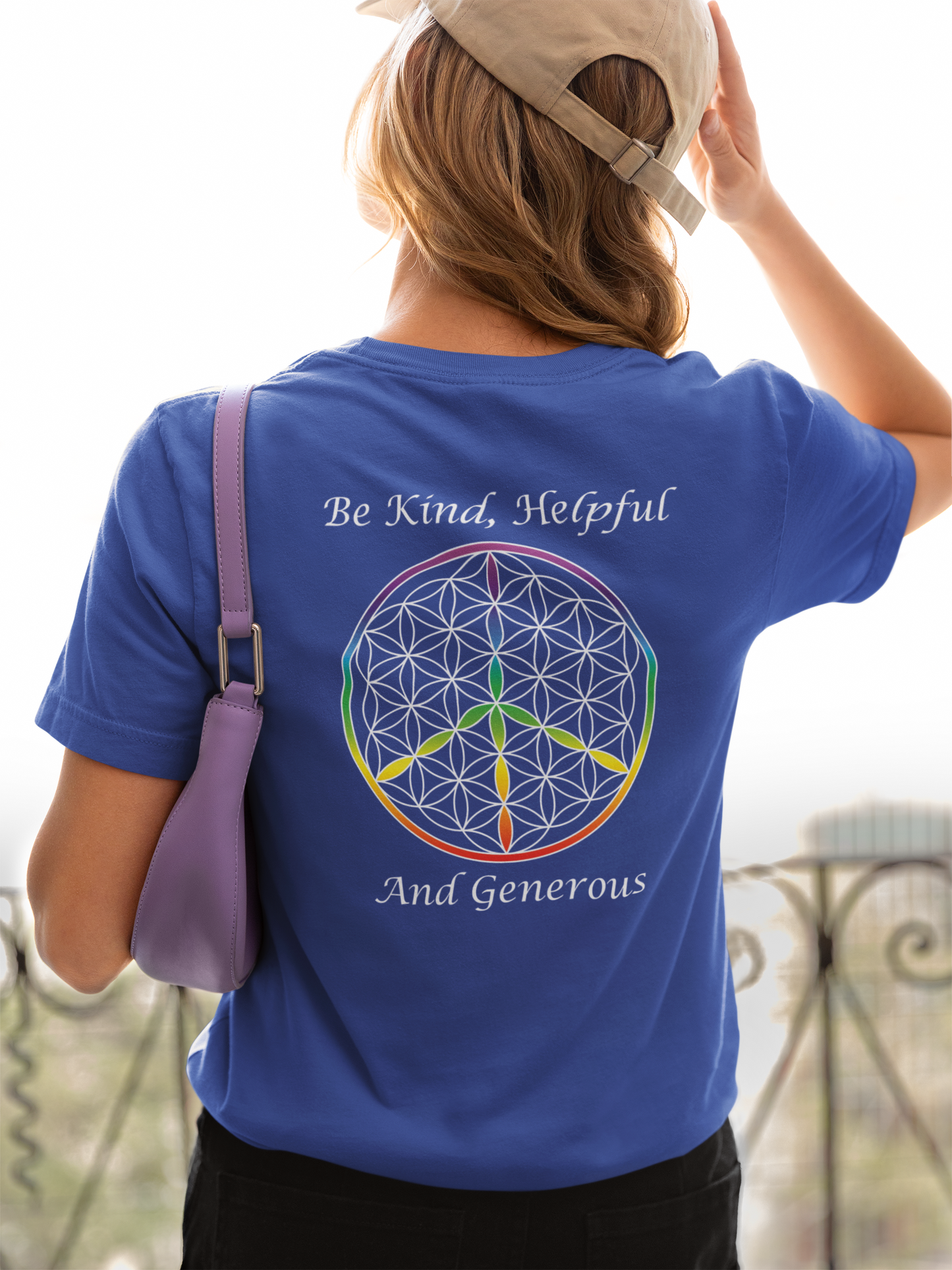 Be Kind, Helpful And Generous Tee (back, white text)