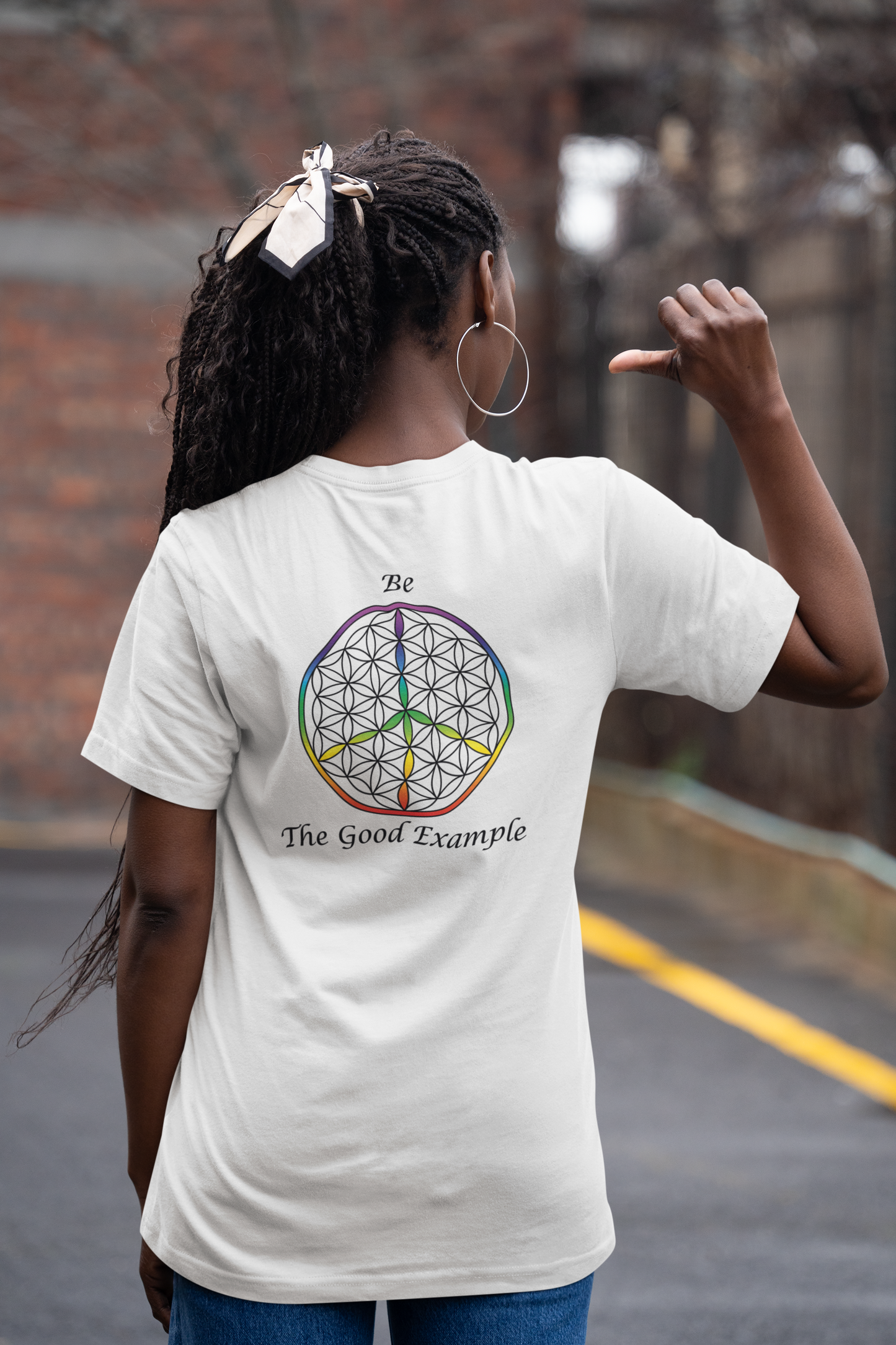 Be The Good Example Tee (back, black text)